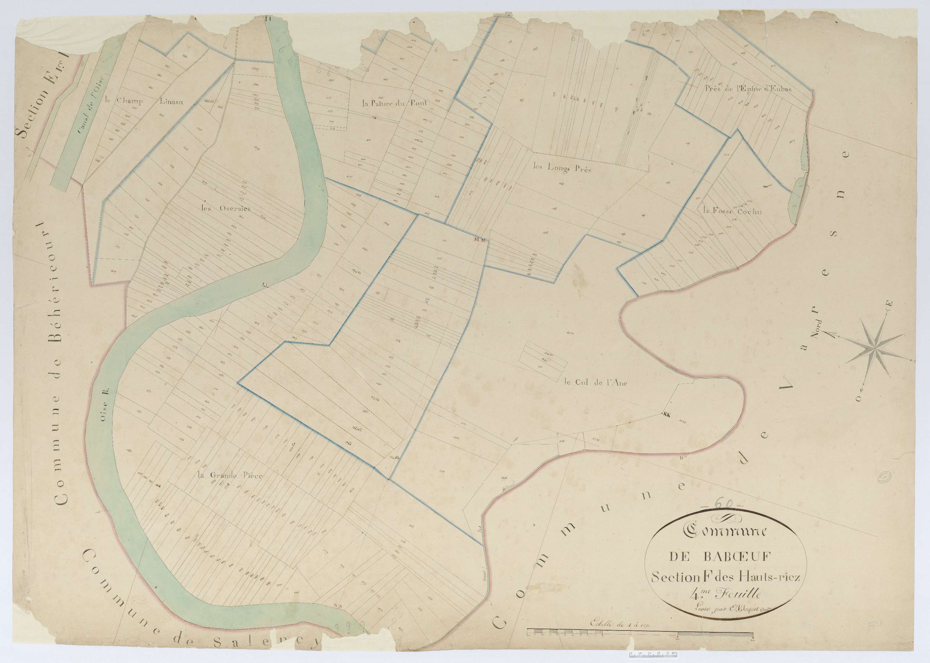 Babœuf - Cadastre napoléonien, section F4