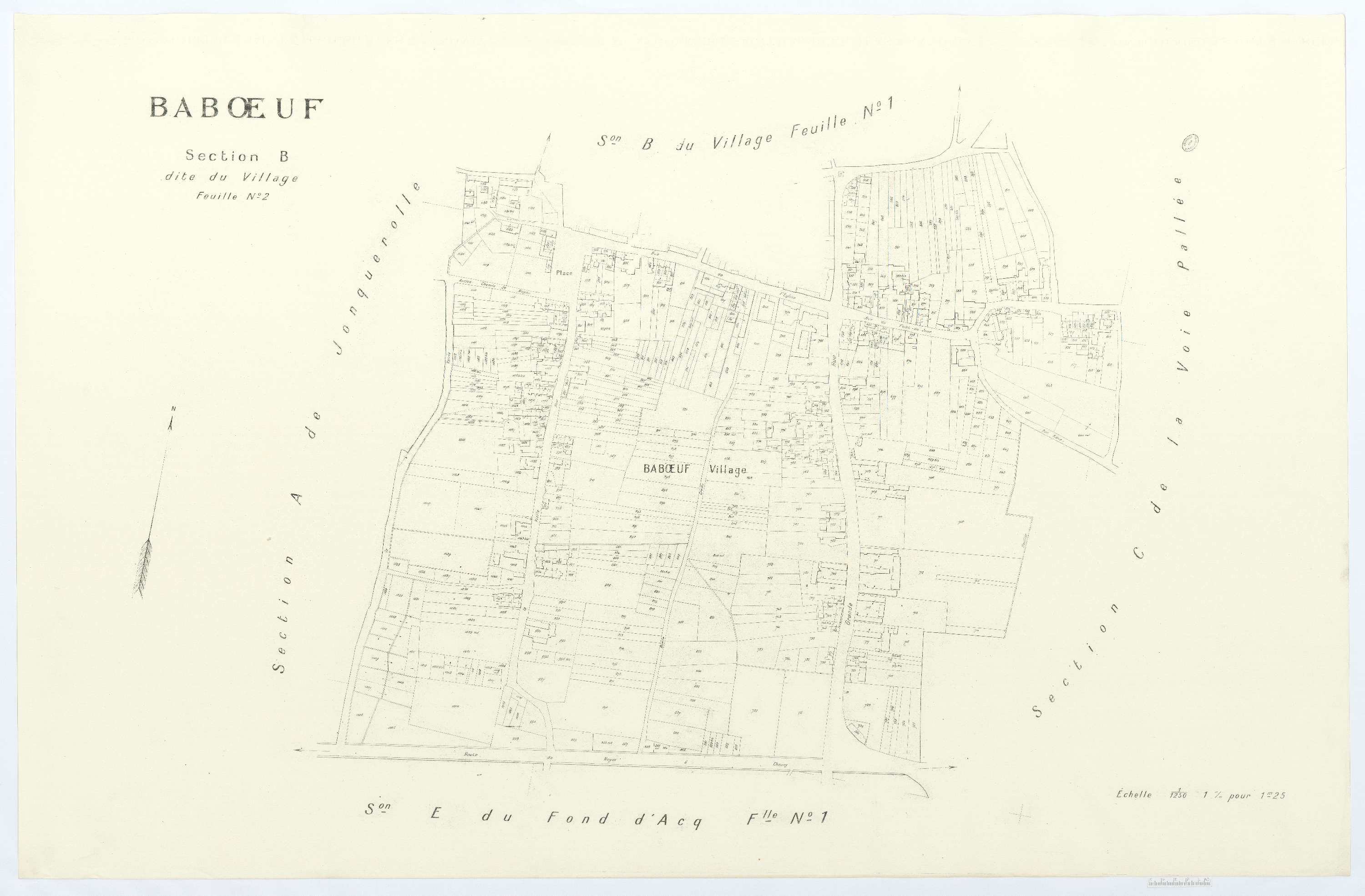 Babœuf - Cadastre napoléonien (copie), section B2