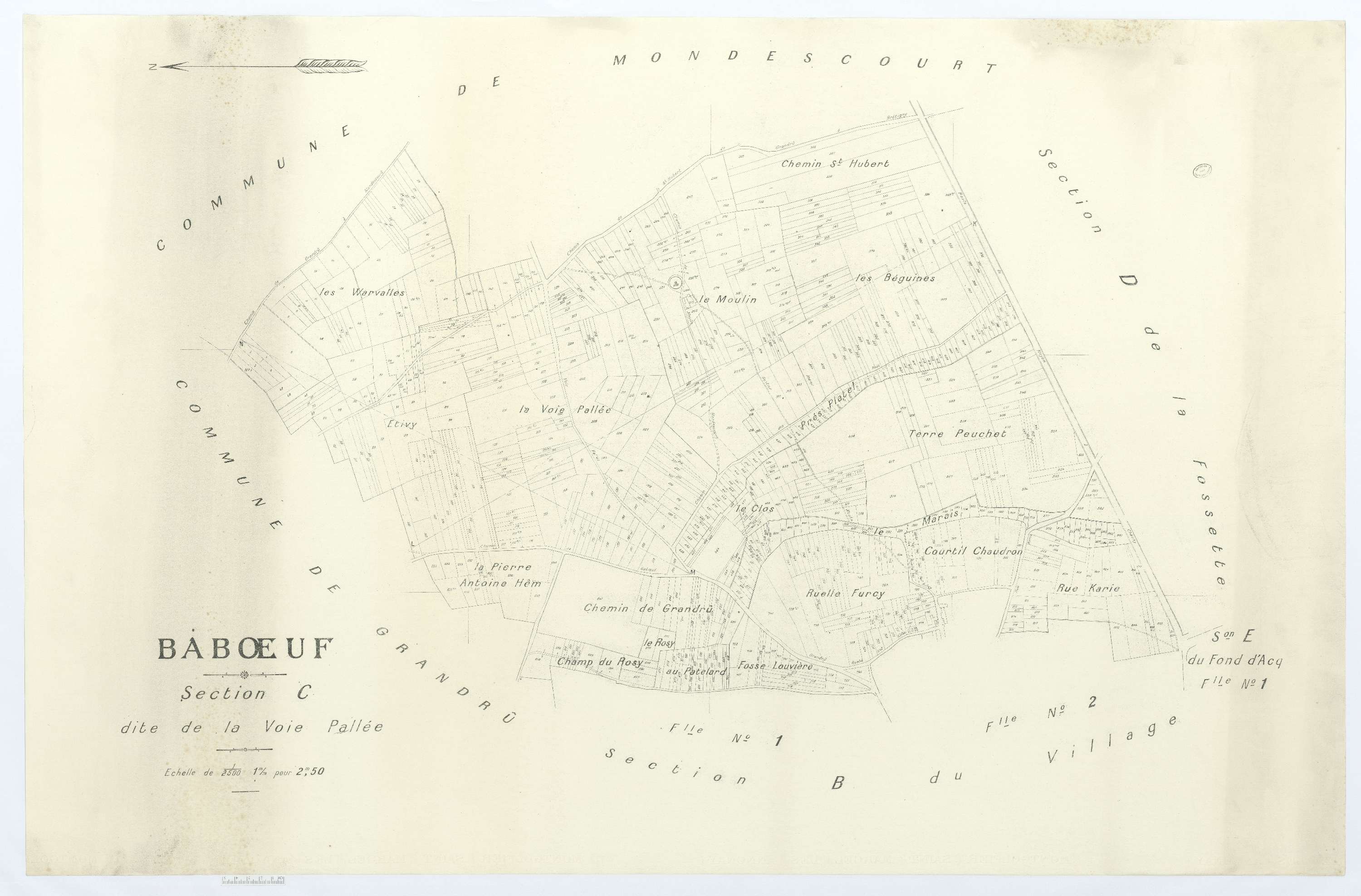 Babœuf - Cadastre napoléonien (copie), section C, feuille unique