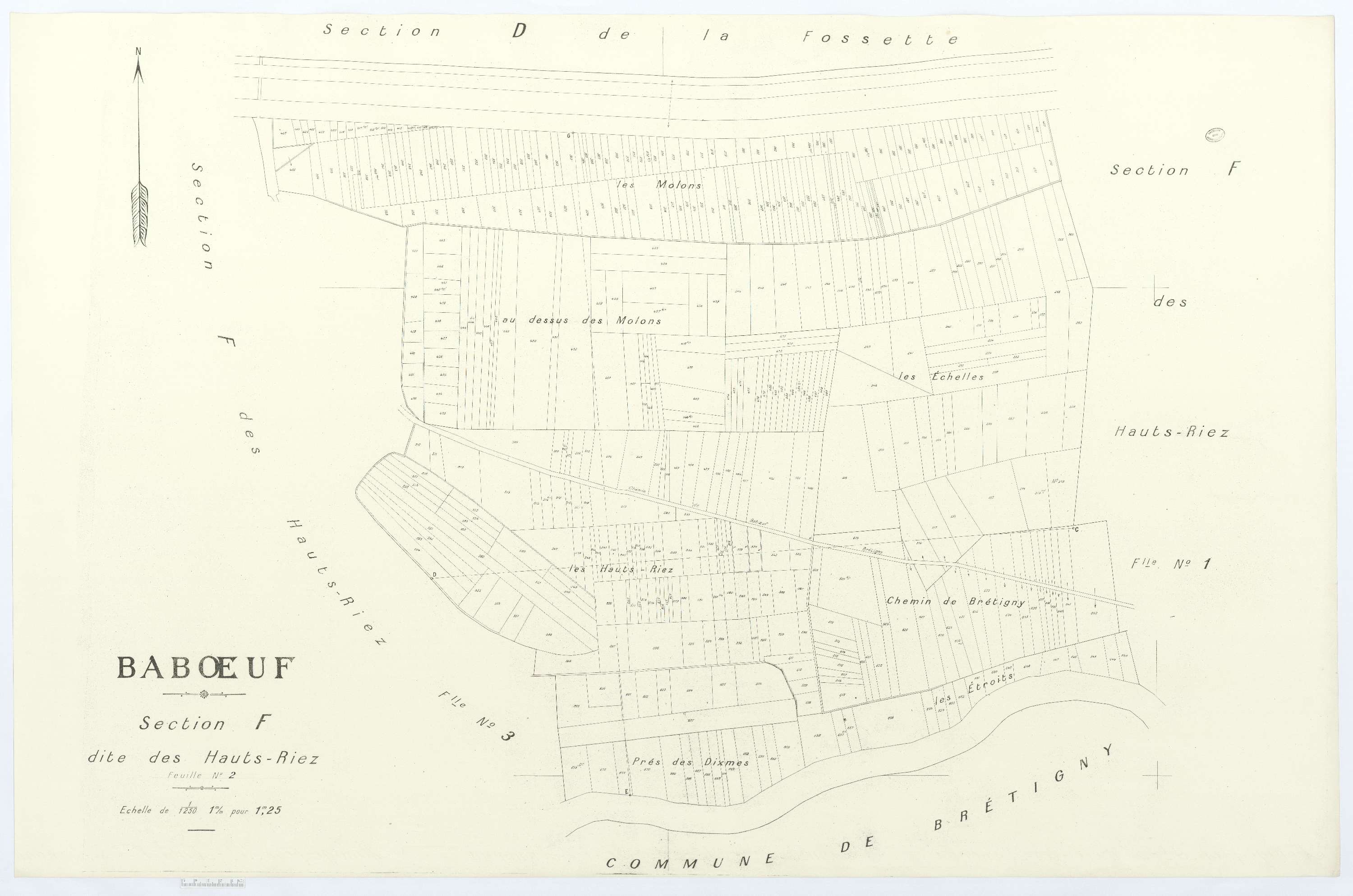 Babœuf - Cadastre napoléonien (copie), section F2