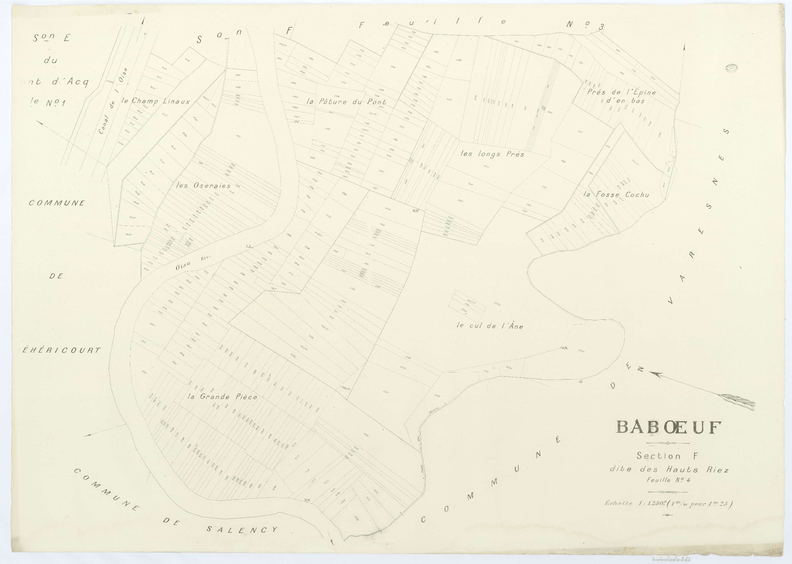 Babœuf - Cadastre napoléonien (copie), section F4
