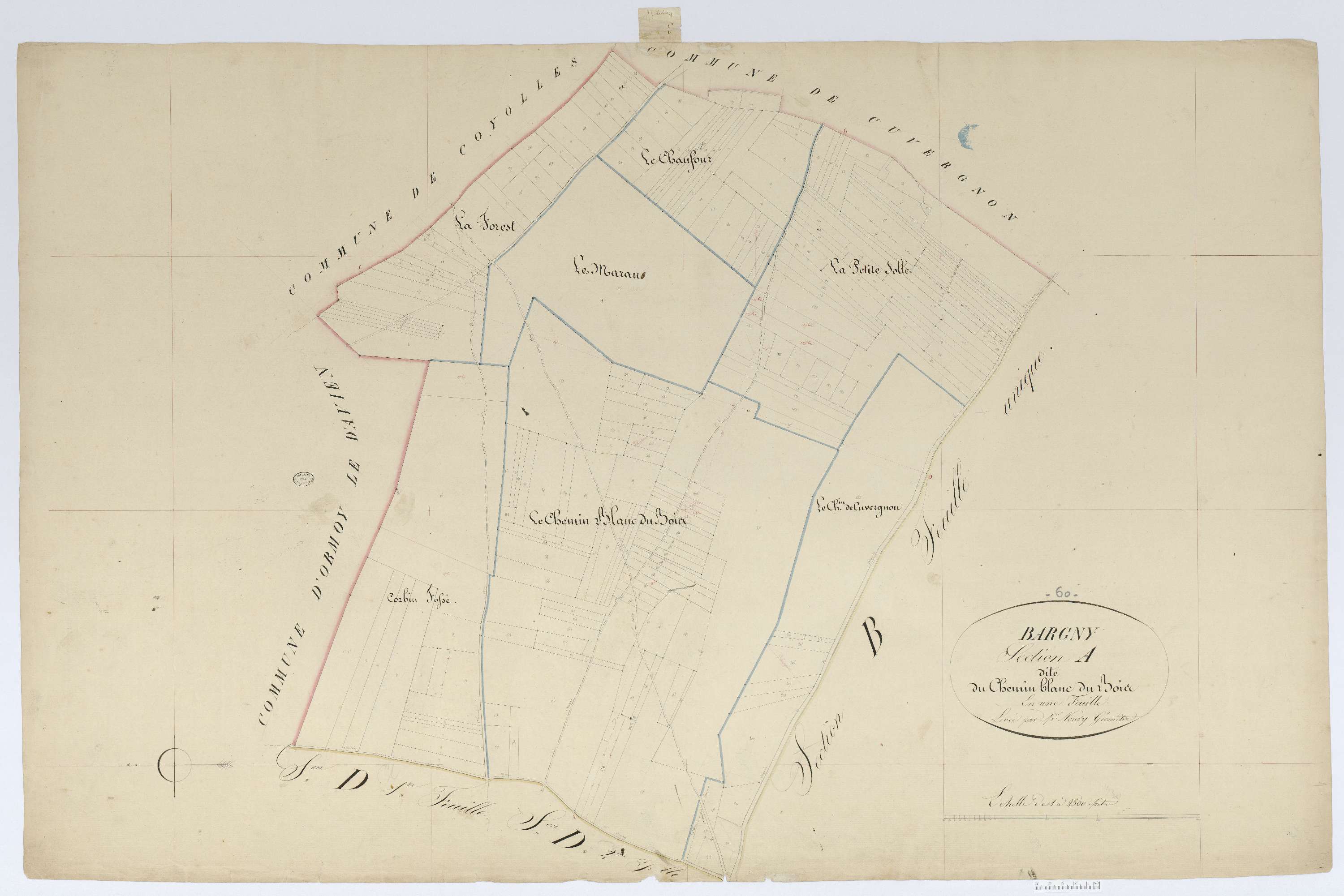 Bargny - Cadastre napoléonien, section A, feuille unique