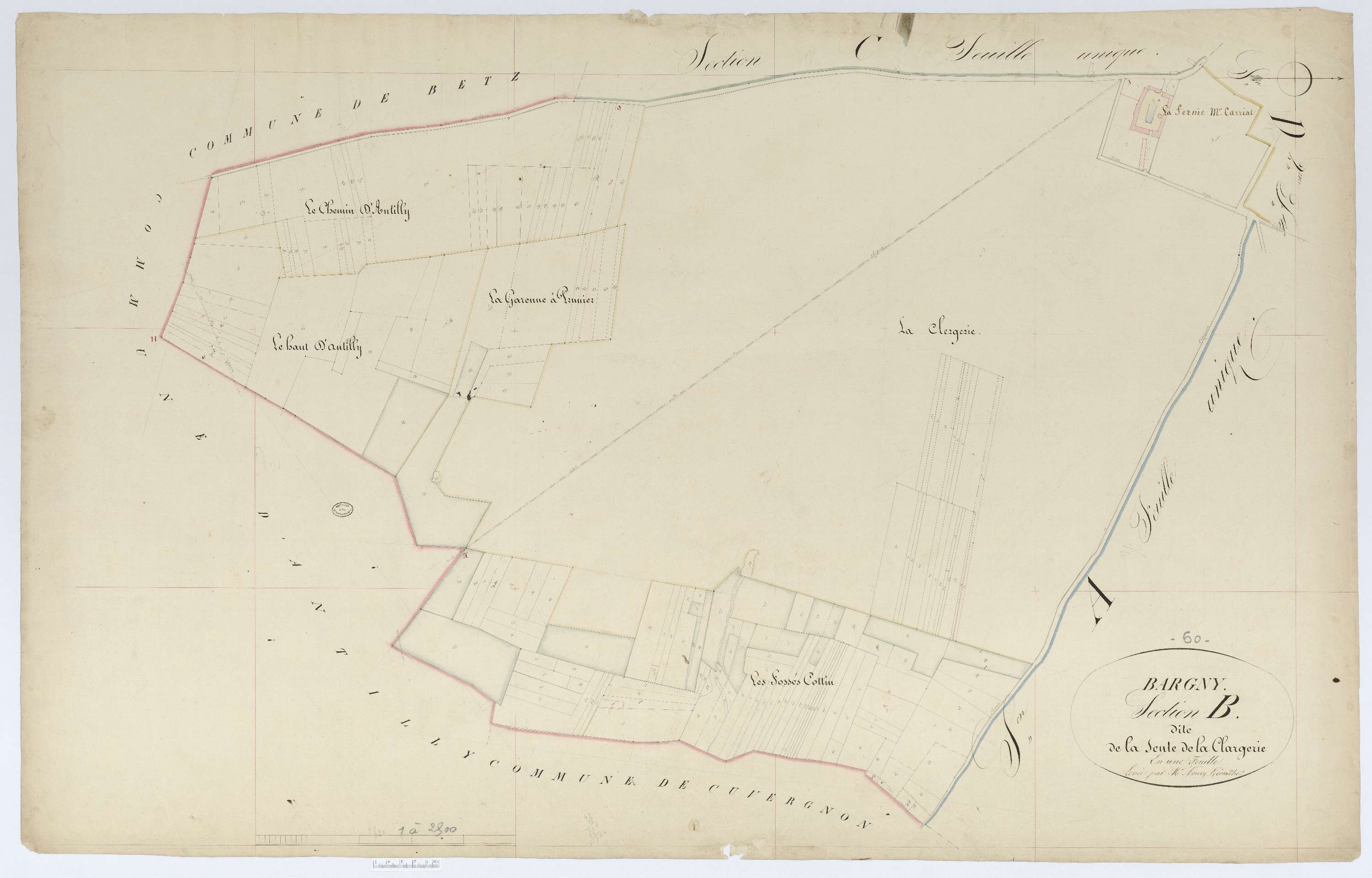 Bargny - Cadastre napoléonien, section B, feuille unique