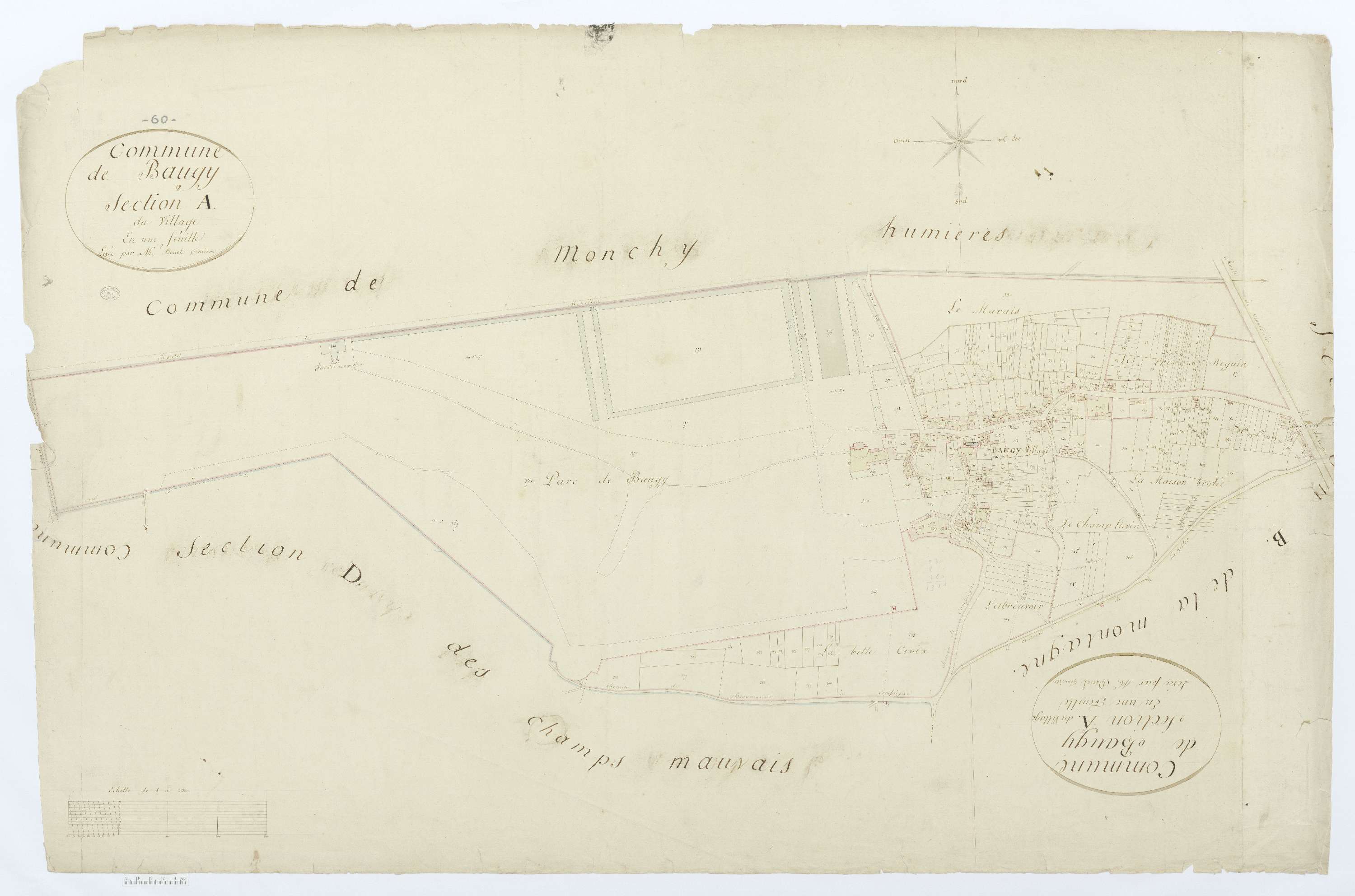 Baugy - Cadastre napoléonien, section A, feuille unique