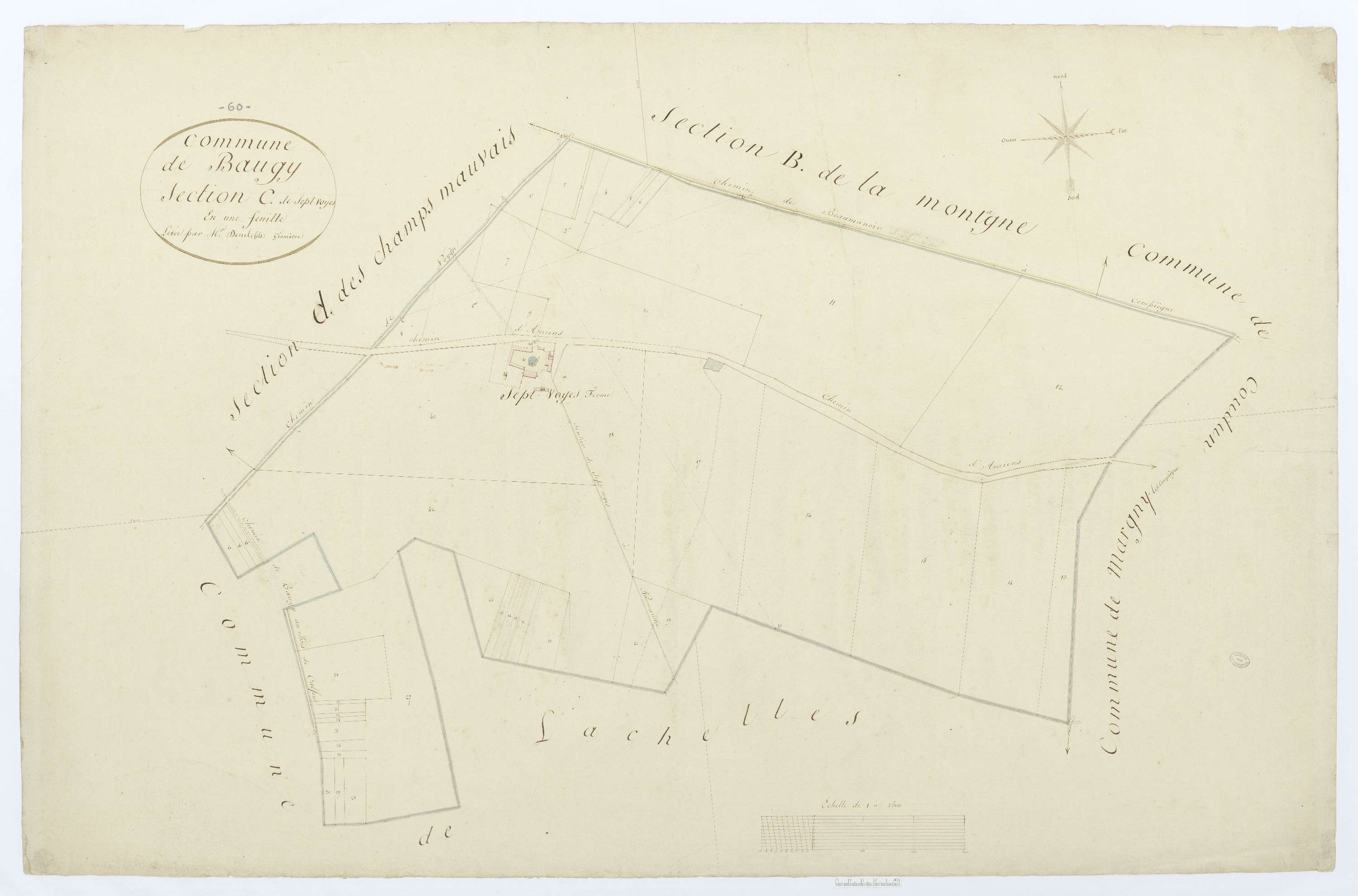 Baugy - Cadastre napoléonien, section C, feuille unique