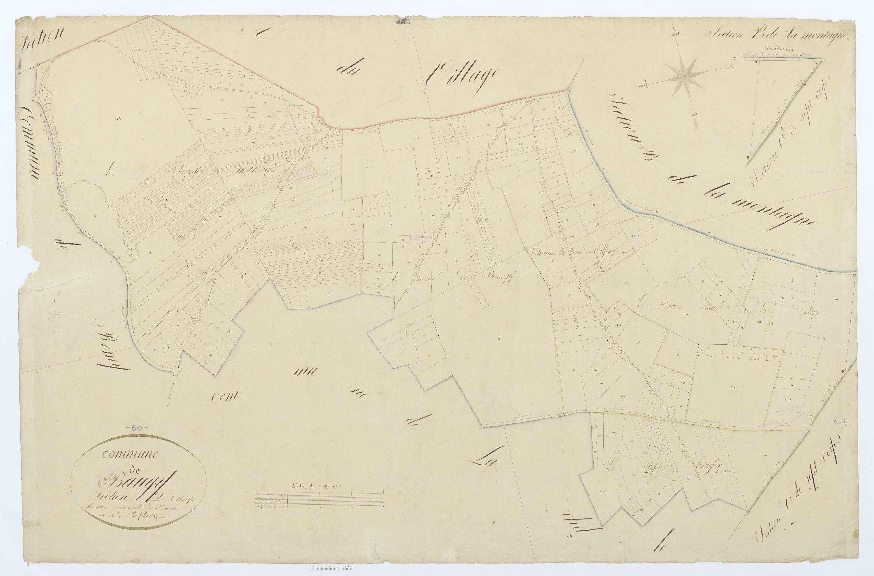 Baugy - Cadastre napoléonien, section D, feuille unique