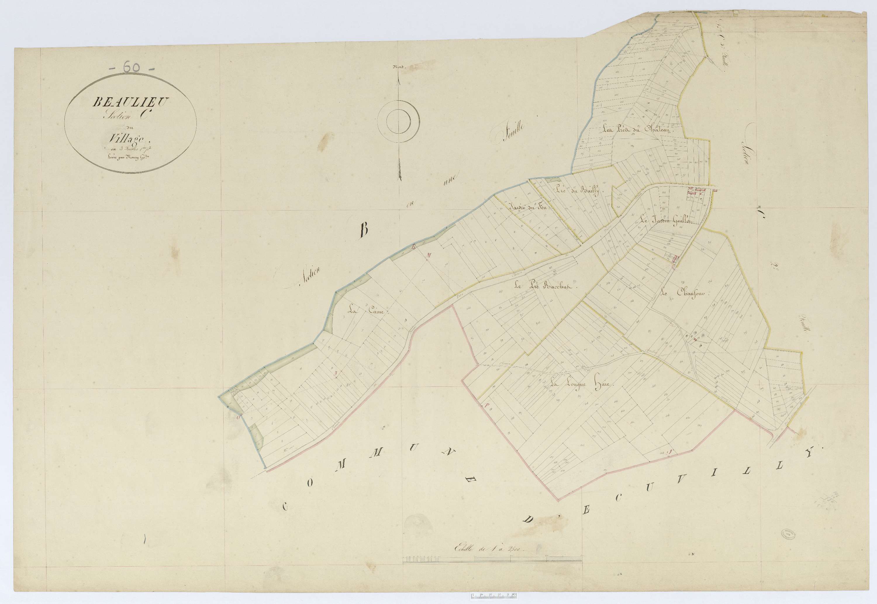 Beaulieu-les-Fontaines - Cadastre napoléonien, section C1