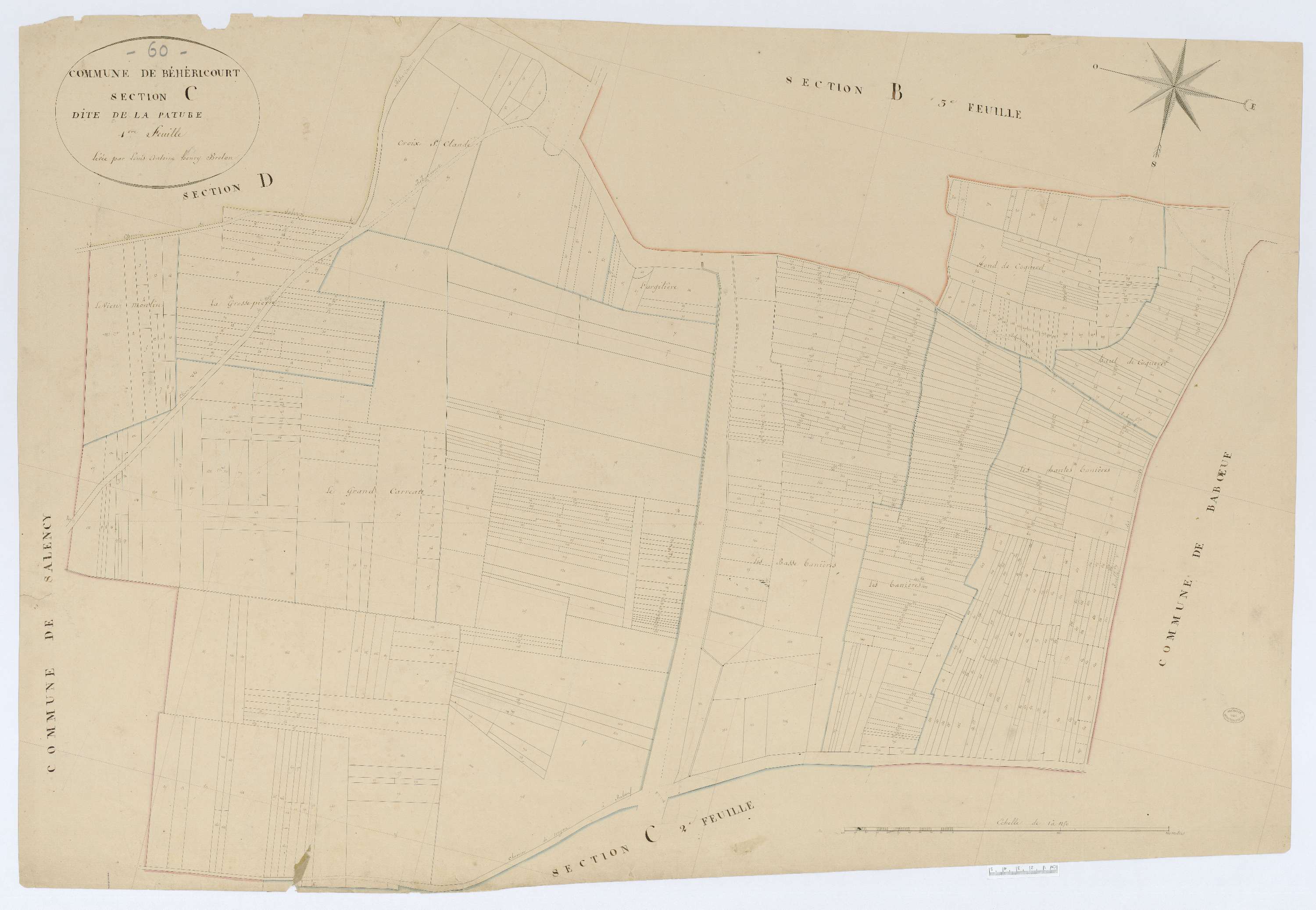 Béhéricourt - Cadastre napoléonien, section C1