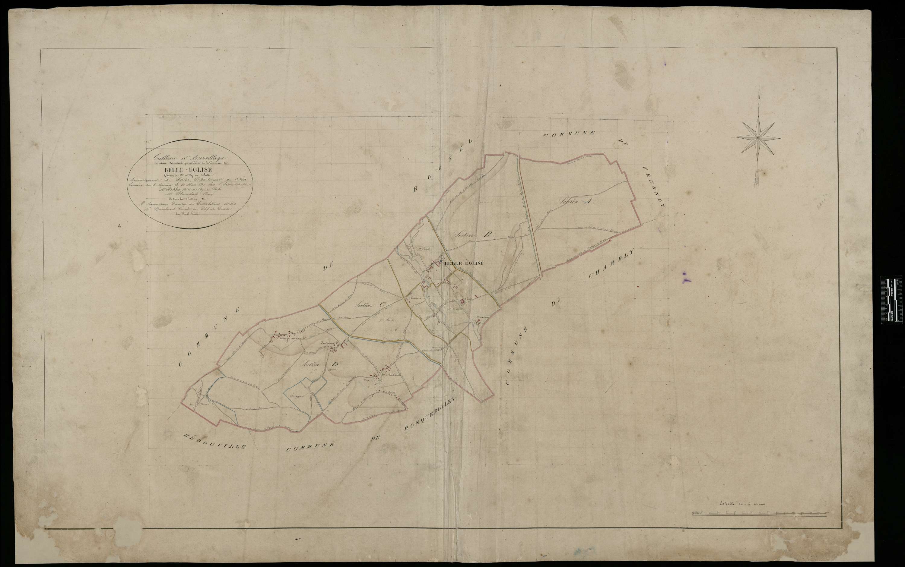 Belle-Église - Cadastre napoléonien, tableau d'assemblage