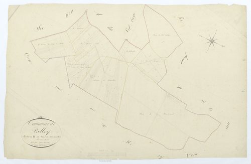 Belloy - Cadastre napoléonien, section B, feuille unique