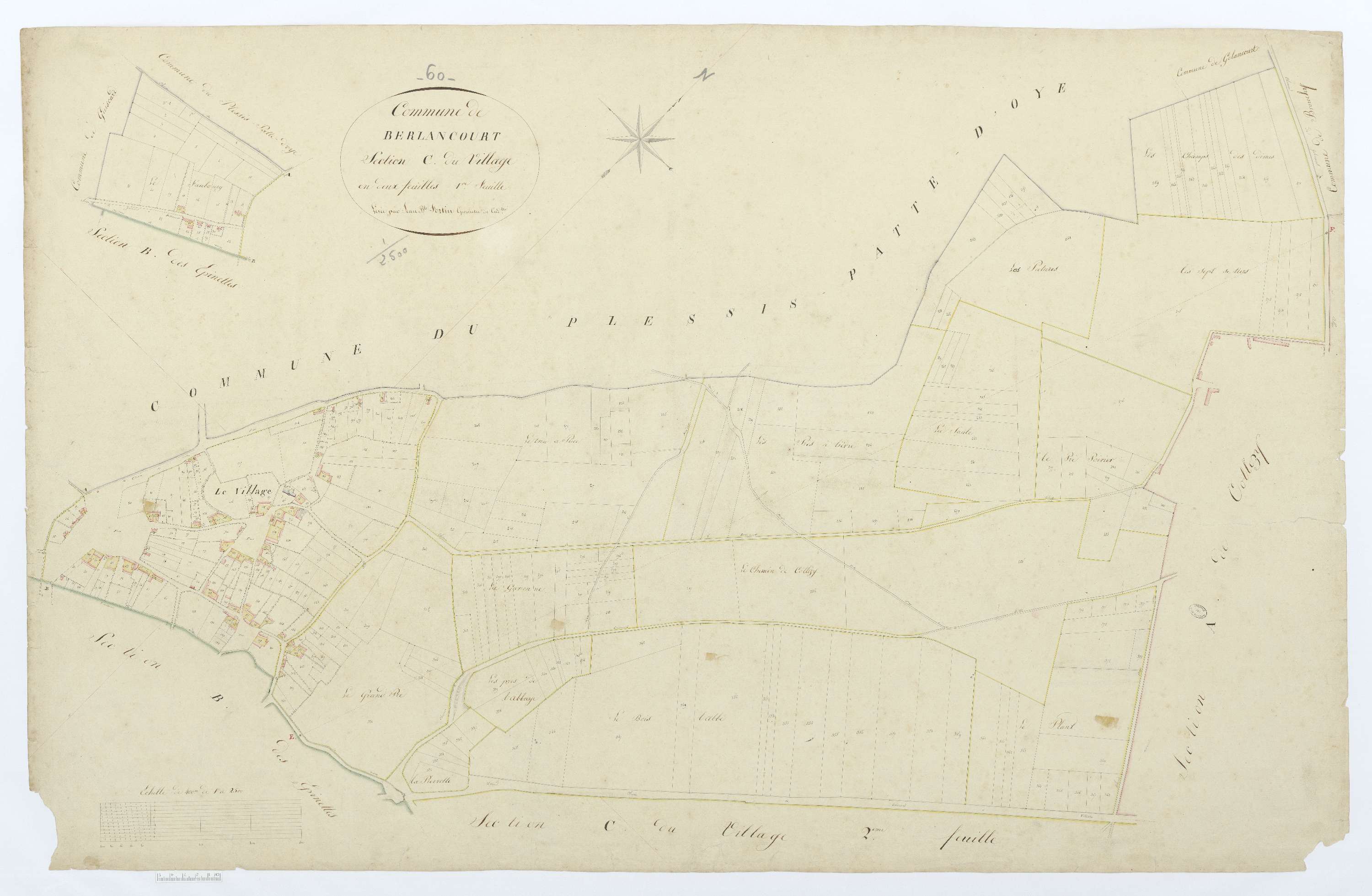 Berlancourt - Cadastre napoléonien, section C1
