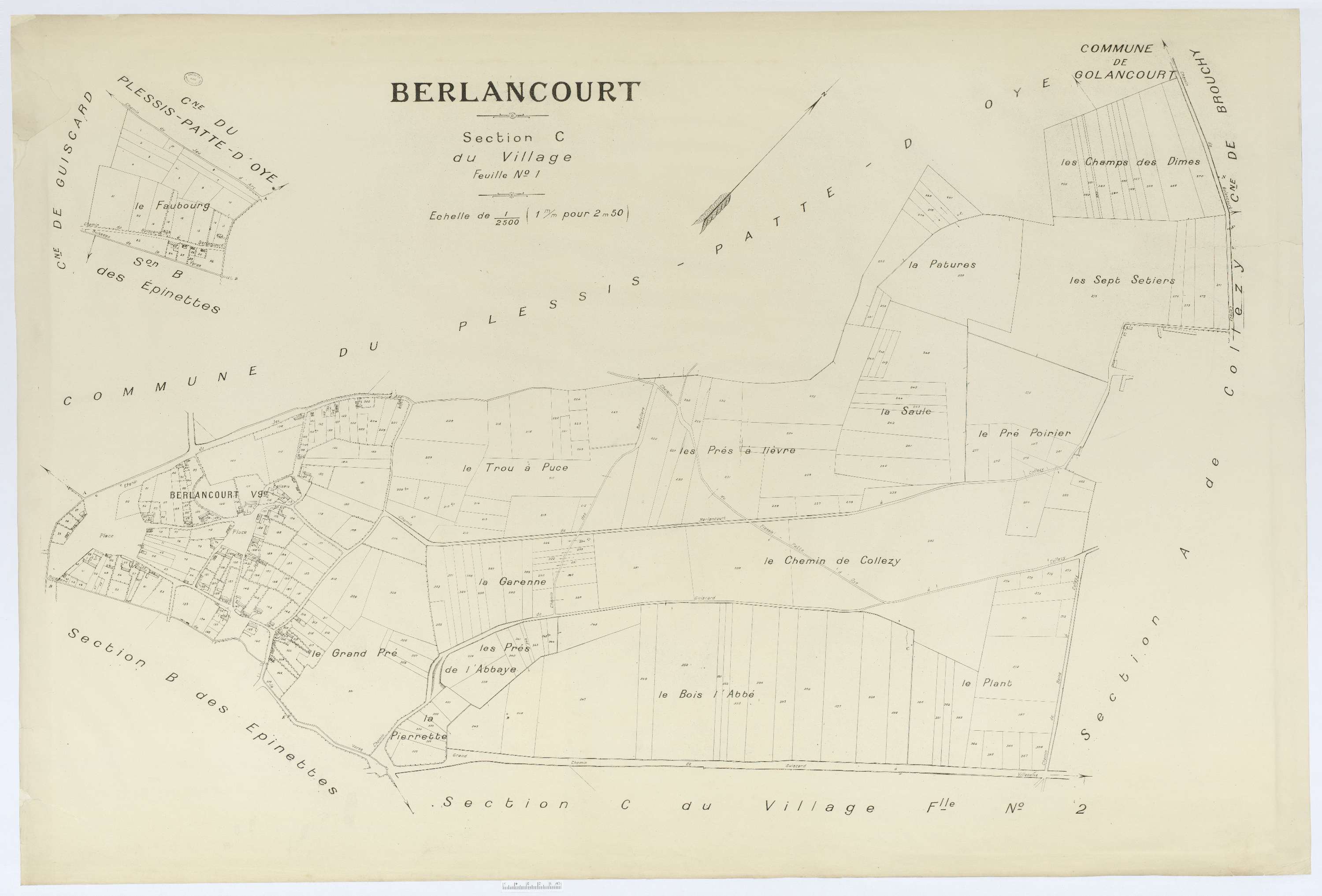 Berlancourt - Cadastre napoléonien (copie), section C1
