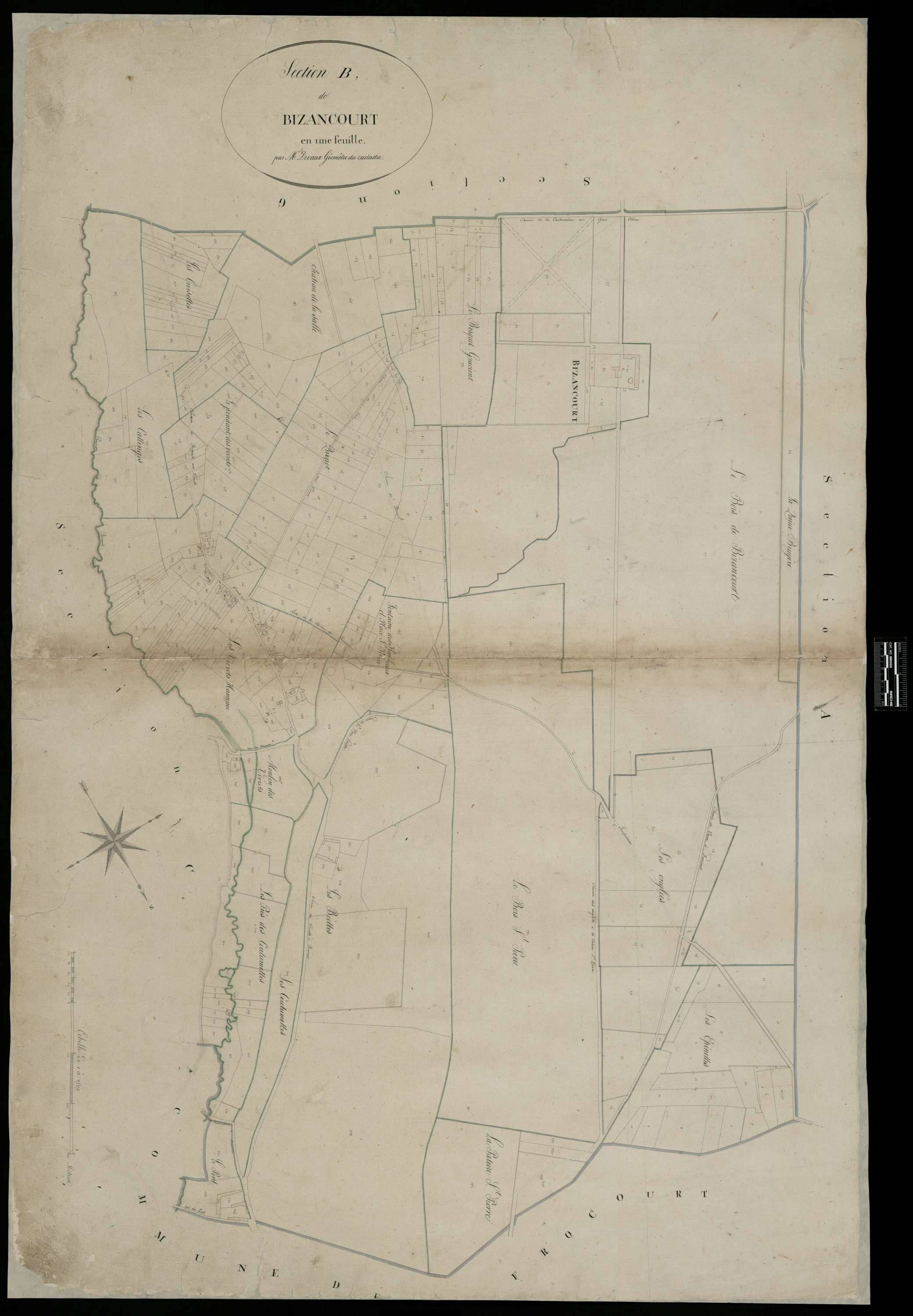 Berneuil-en-Bray - Cadastre napoléonien, section B