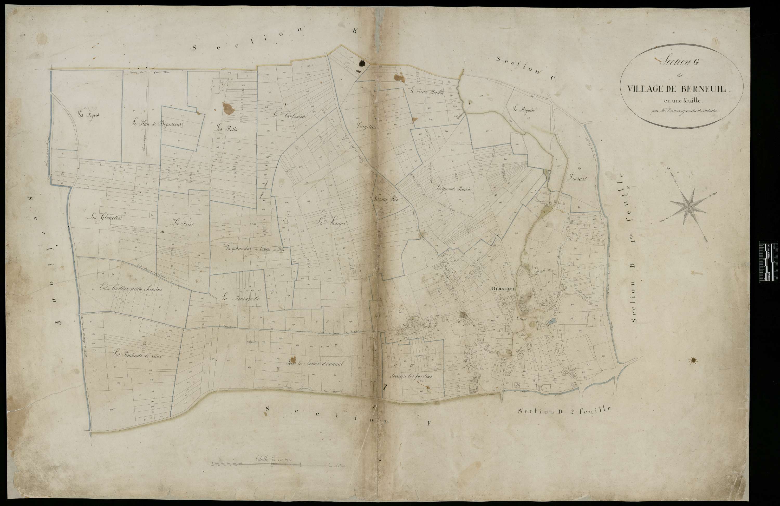 Berneuil-en-Bray - Cadastre napoléonien, section G