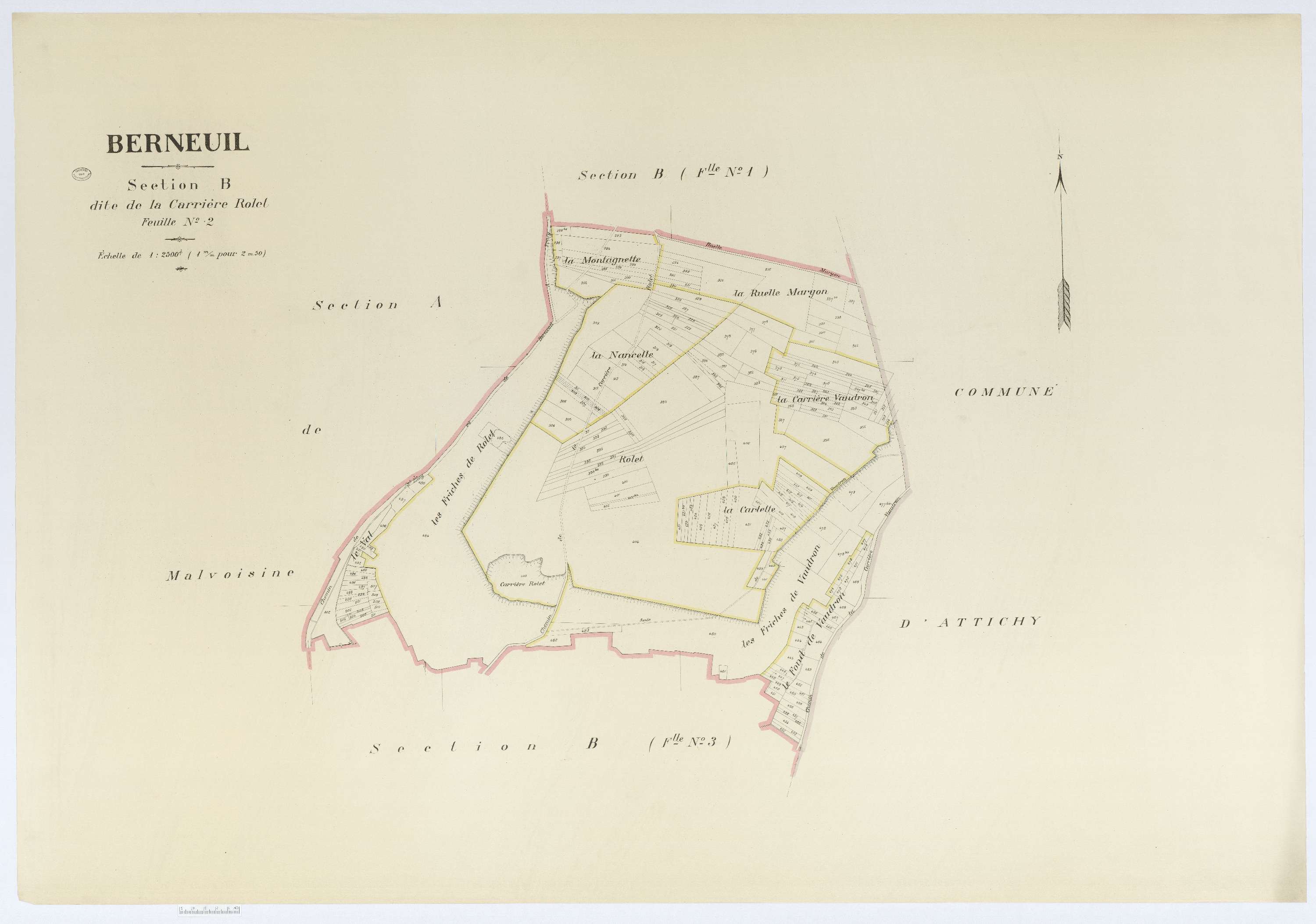 Berneuil-sur-Aisne - Cadastre napoléonien (copie), section B2