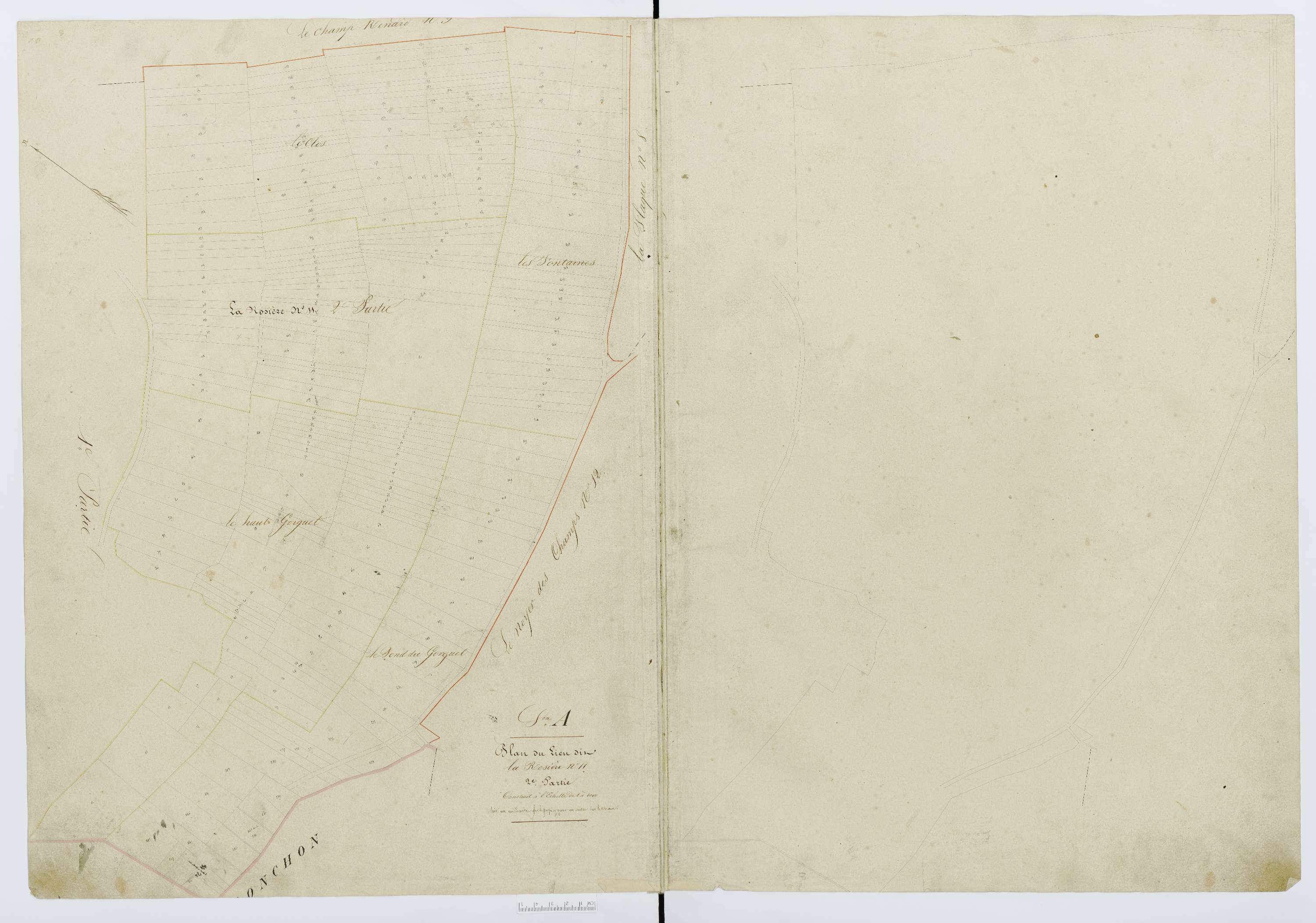 Berthecourt - Cadastre napoléonien, section A18