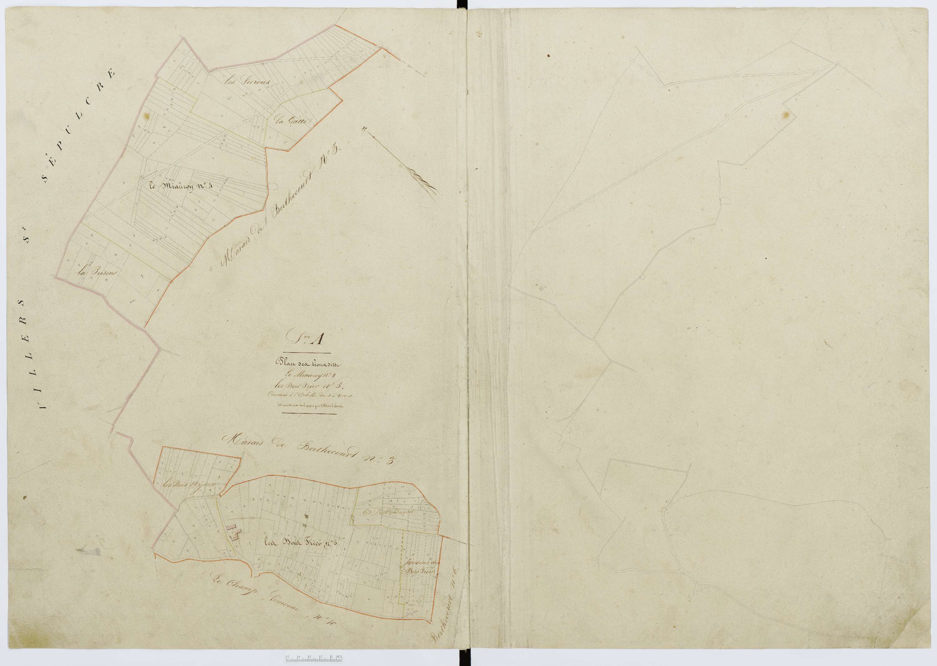 Berthecourt - Cadastre napoléonien, section A6