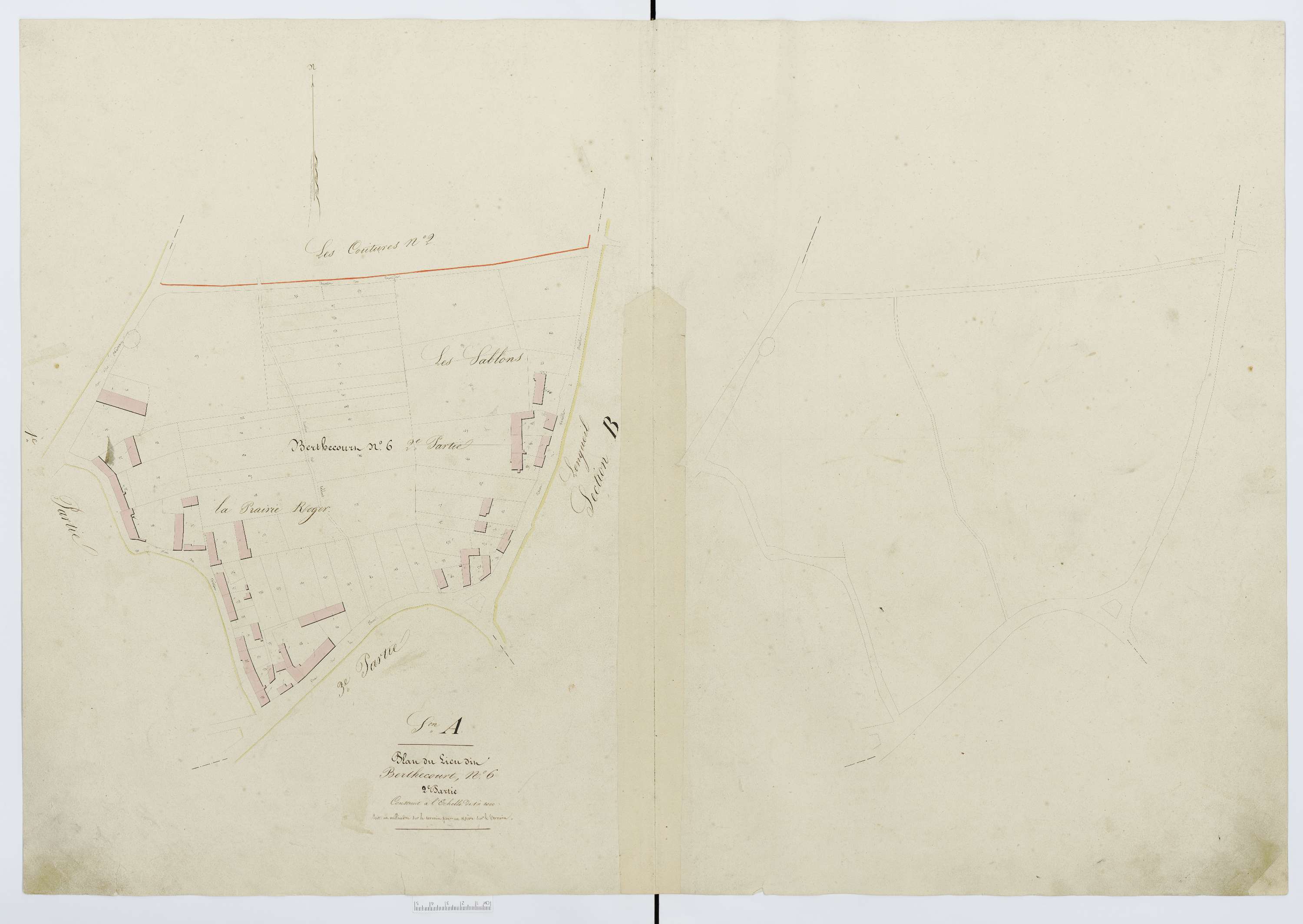 Berthecourt - Cadastre napoléonien, section A8