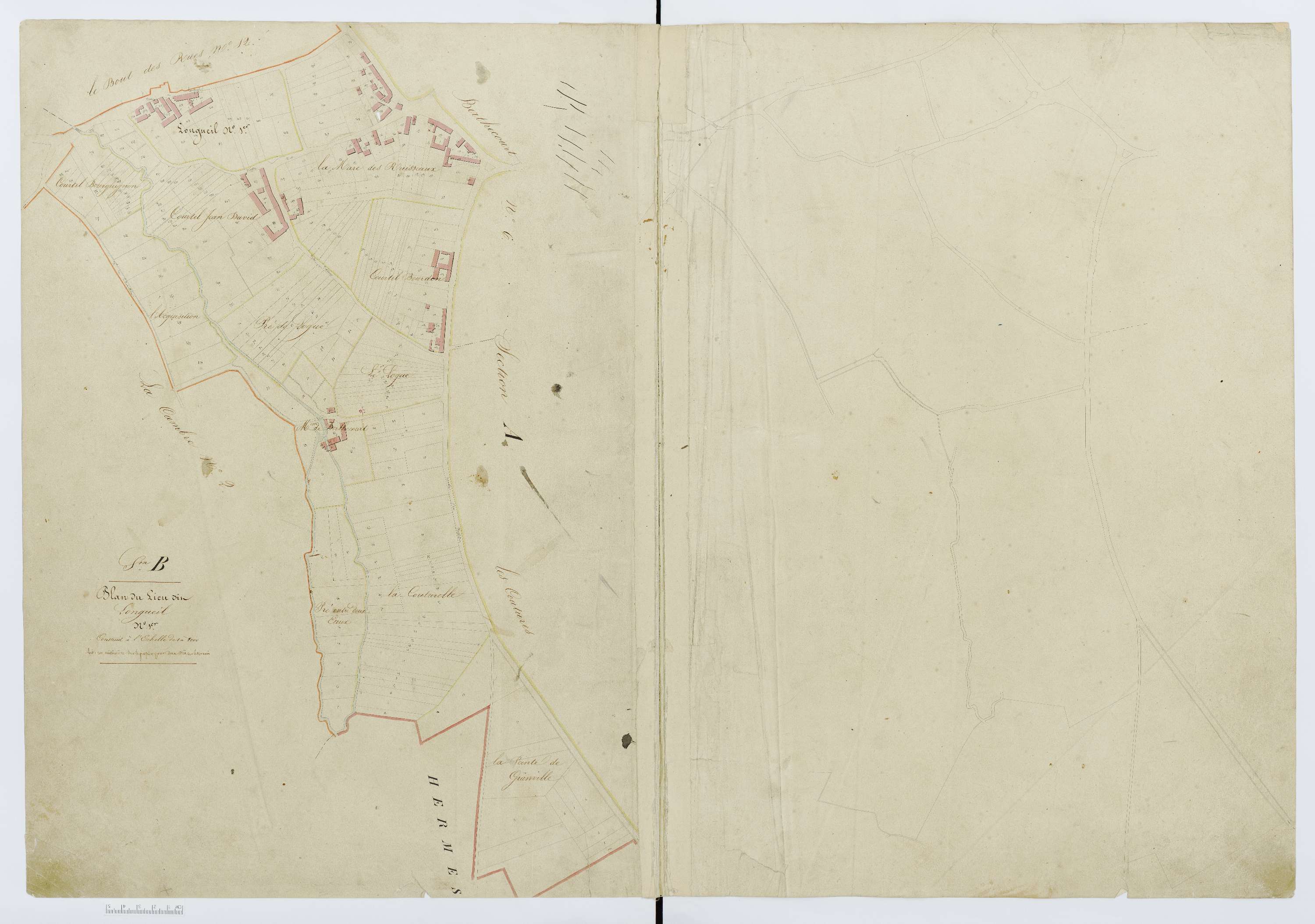 Berthecourt - Cadastre napoléonien, section B1