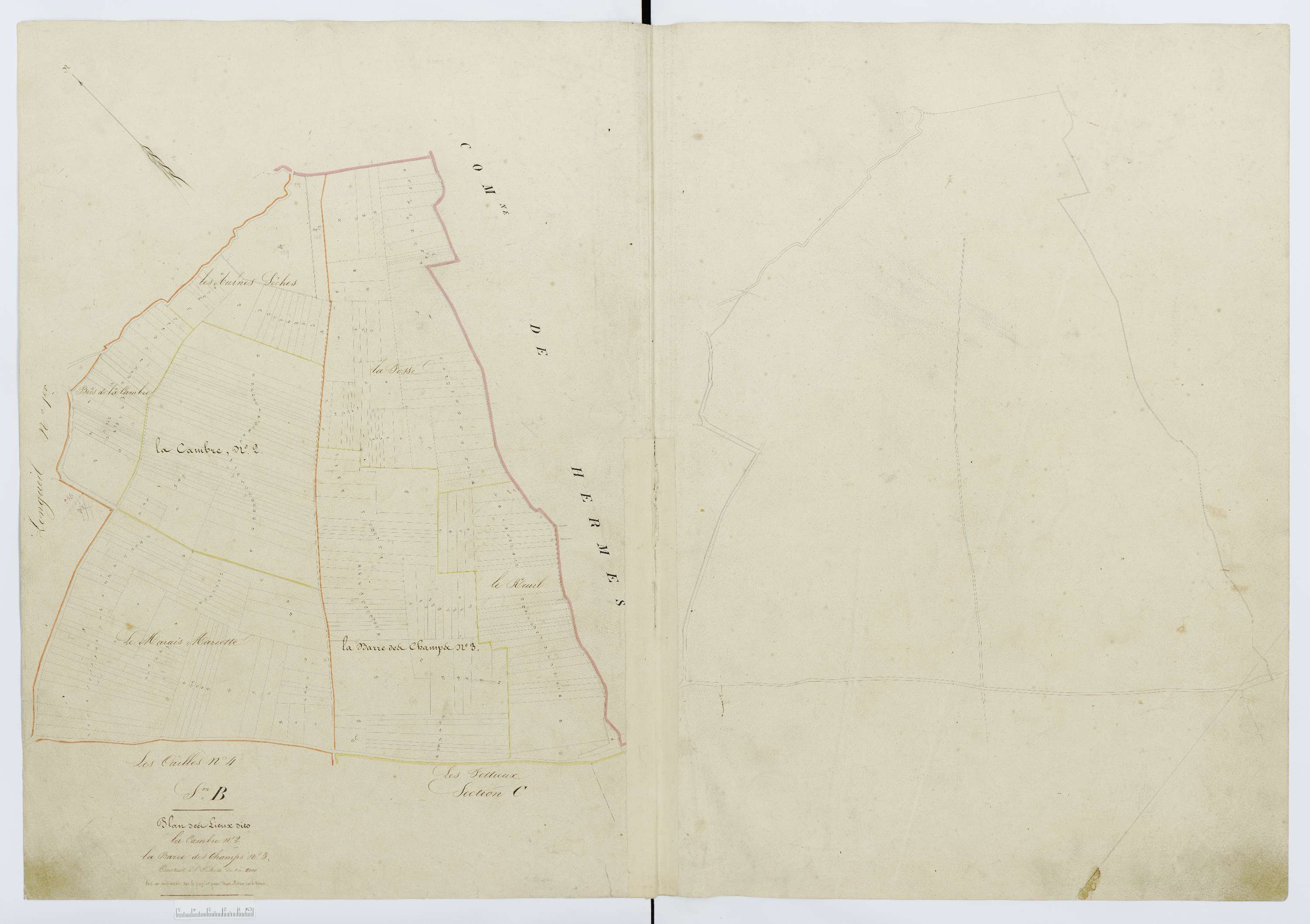 Berthecourt - Cadastre napoléonien, section B2