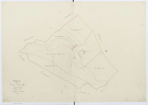 Berthecourt - Cadastre napoléonien, tableau d'assemblage de la section C