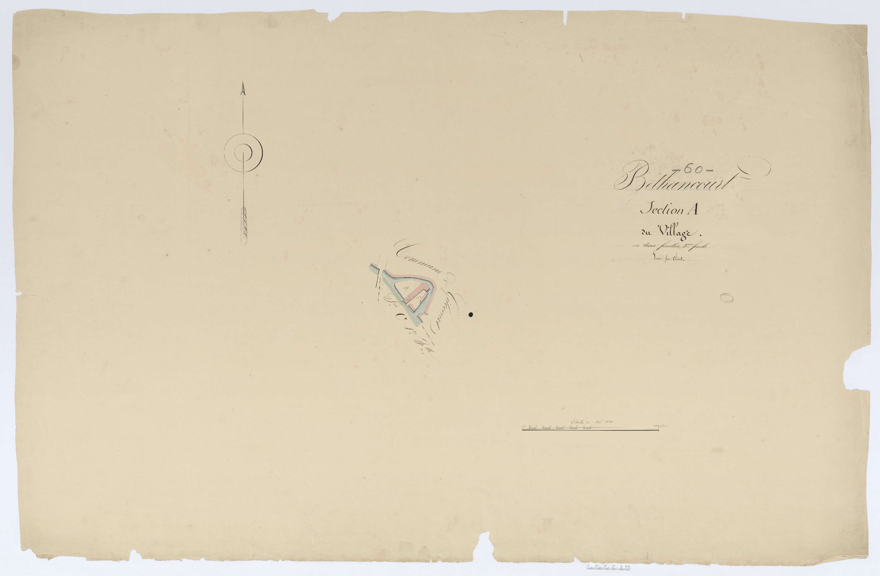 Béthancourt-en-Valois - Cadastre napoléonien, section A3, feuille unique