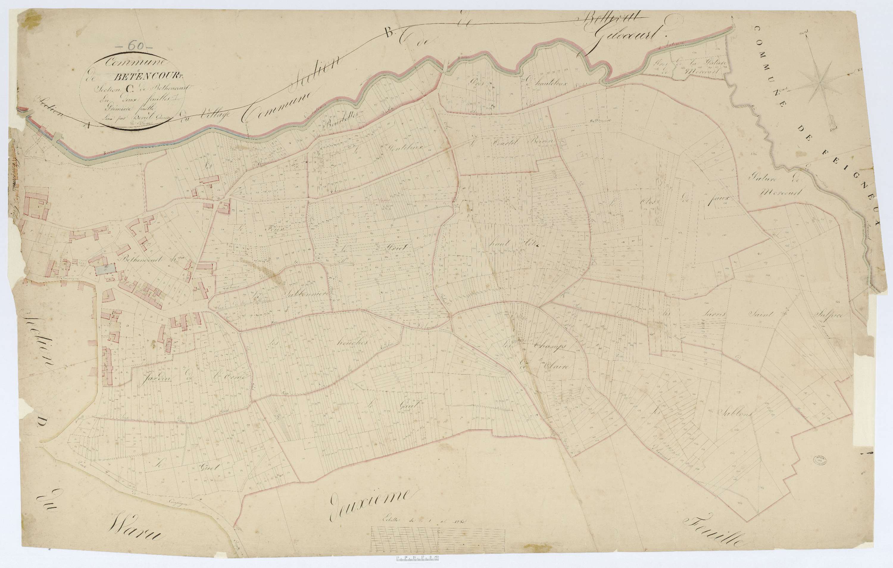 Béthancourt-en-Valois - Cadastre napoléonien, section C1