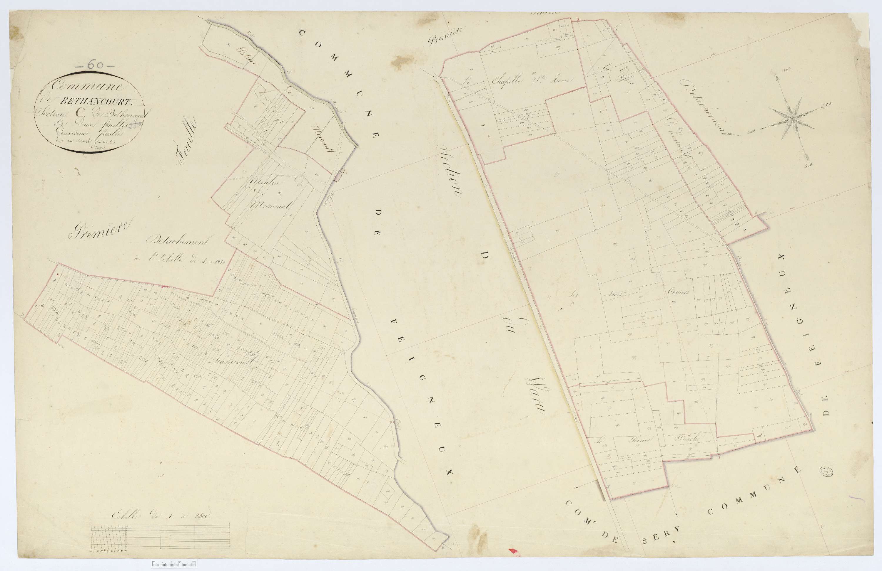 Béthancourt-en-Valois - Cadastre napoléonien, section C2
