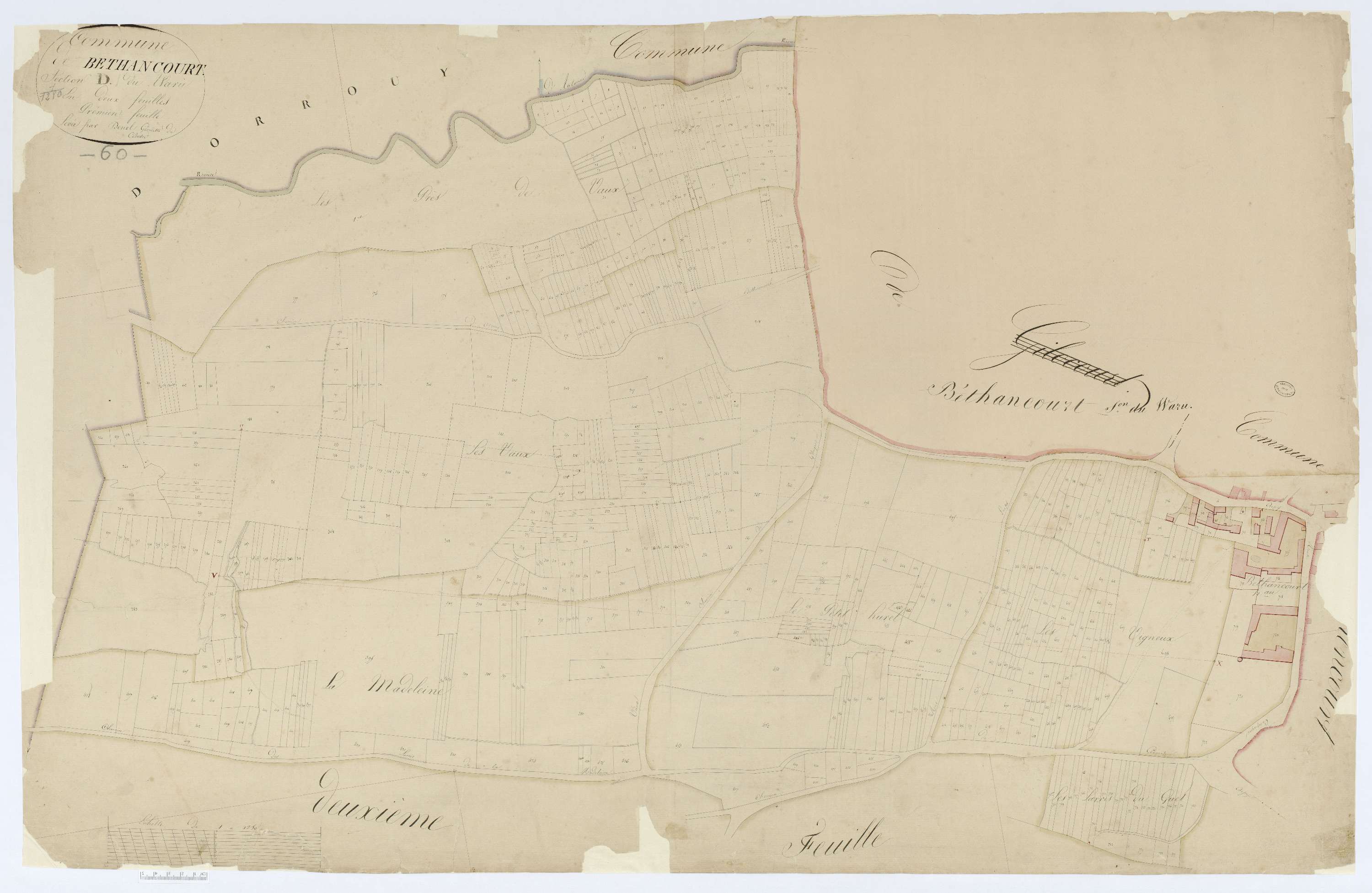 Béthancourt-en-Valois - Cadastre napoléonien, section D1