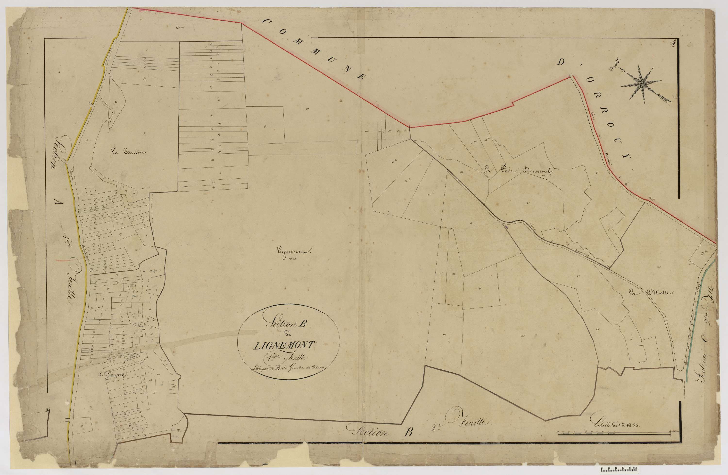 Béthisy-Saint-Martin - Cadastre napoléonien, section B1