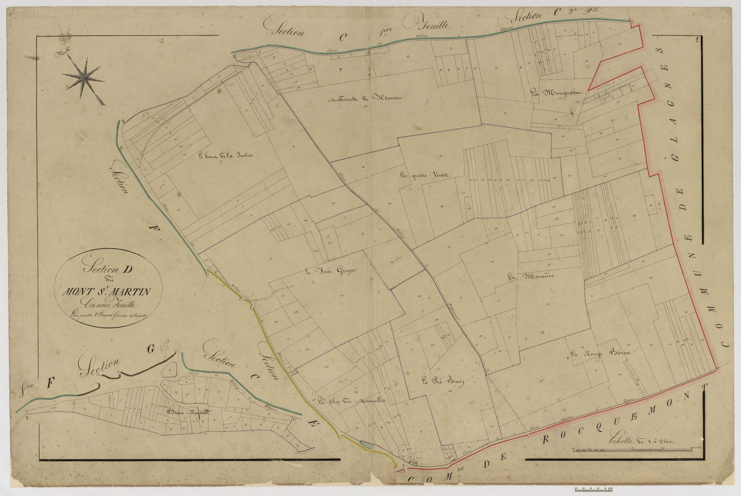 Béthisy-Saint-Martin - Cadastre napoléonien, section D