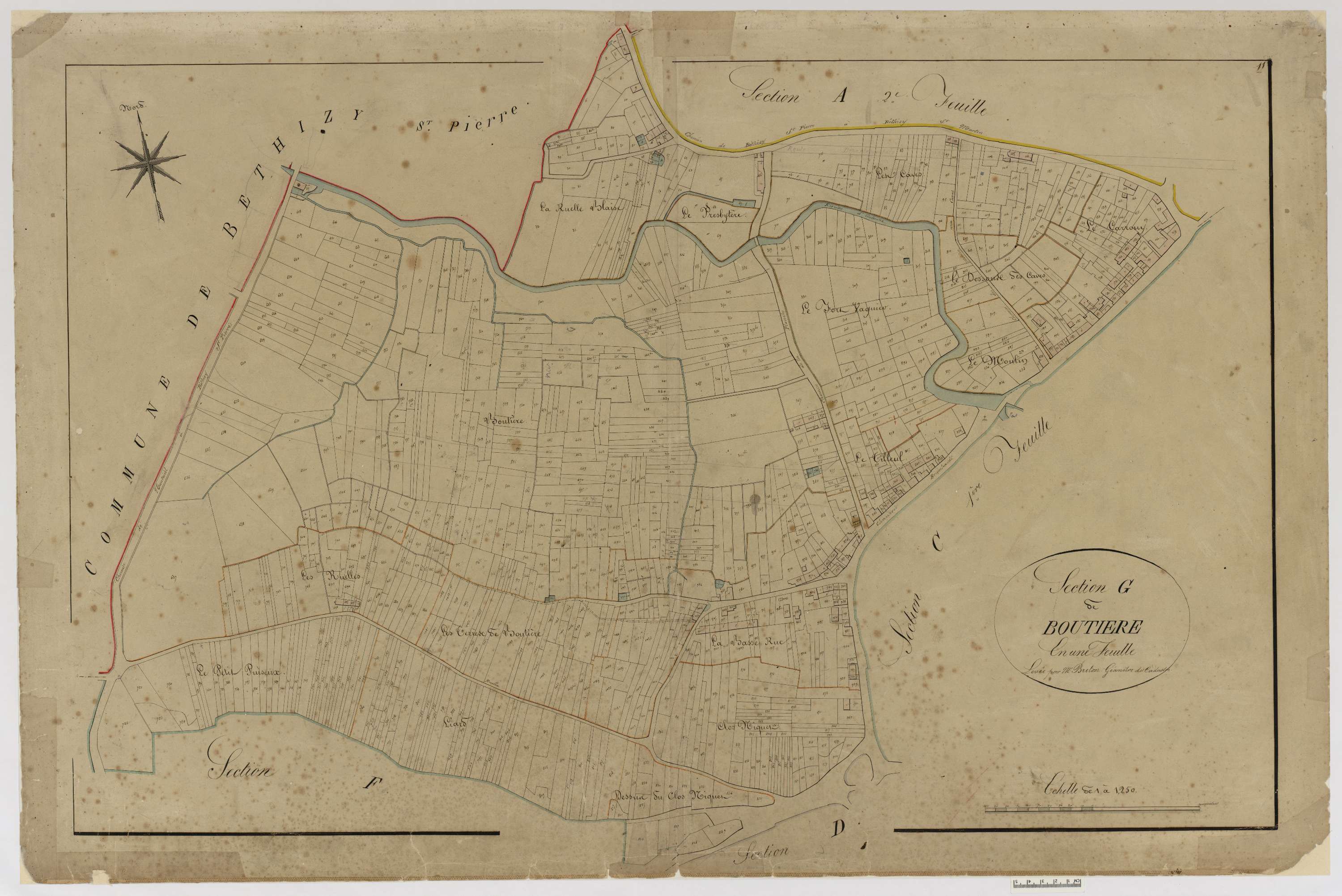 Béthisy-Saint-Martin - Cadastre napoléonien, section G