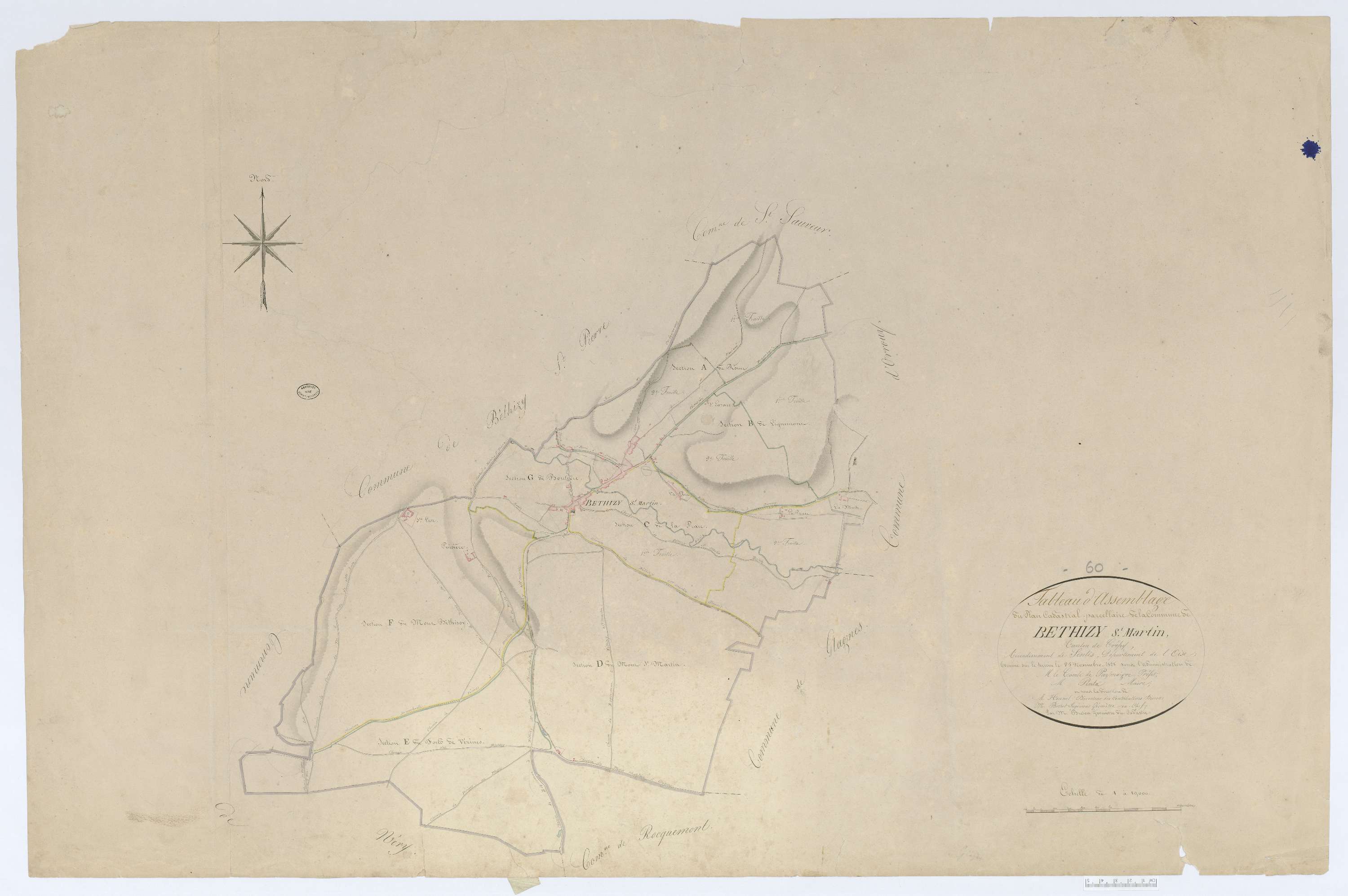 Béthisy-Saint-Martin - Cadastre napoléonien, tableau d'assemblage