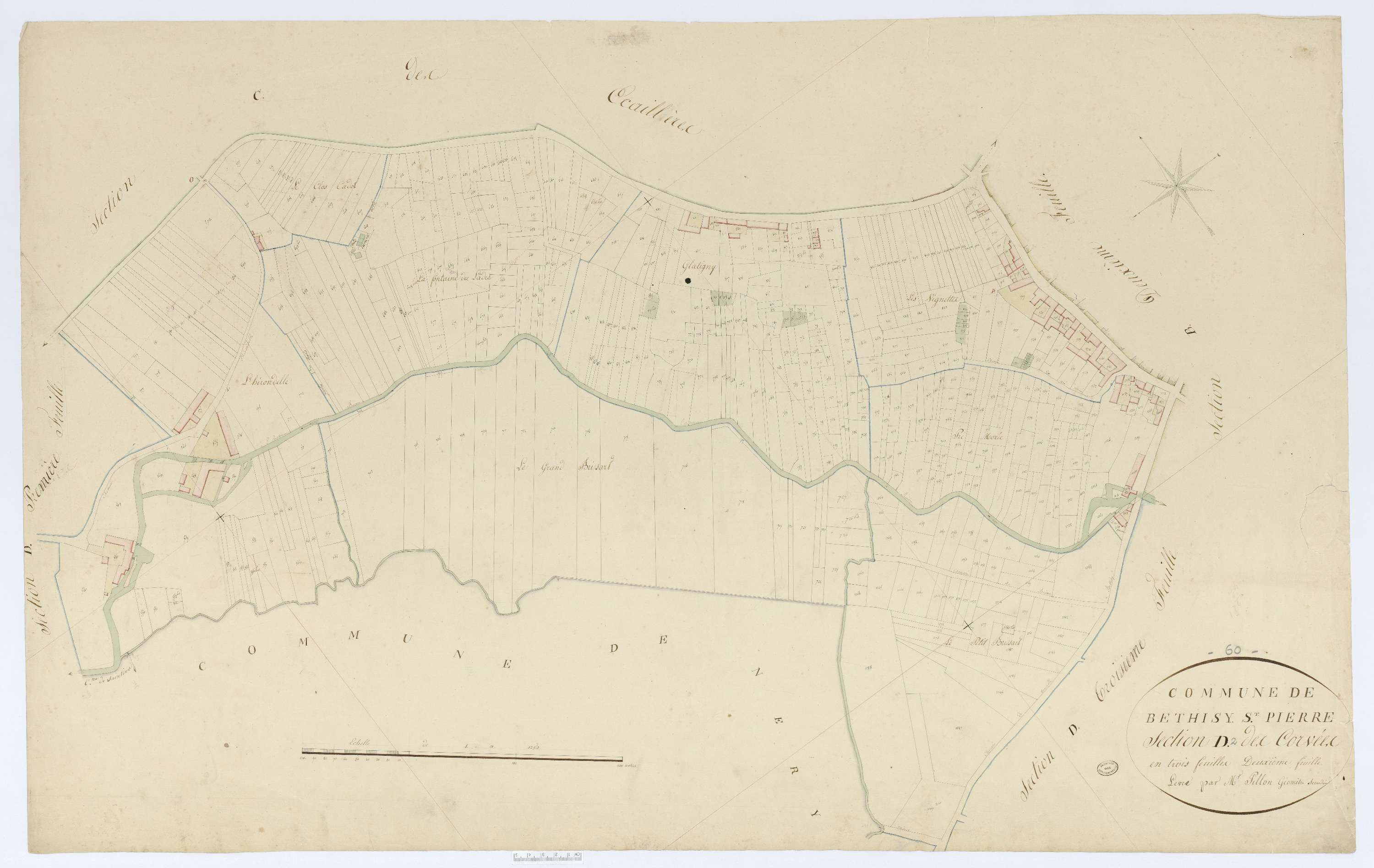 Béthisy-Saint-Pierre - Cadastre napoléonien, section D2