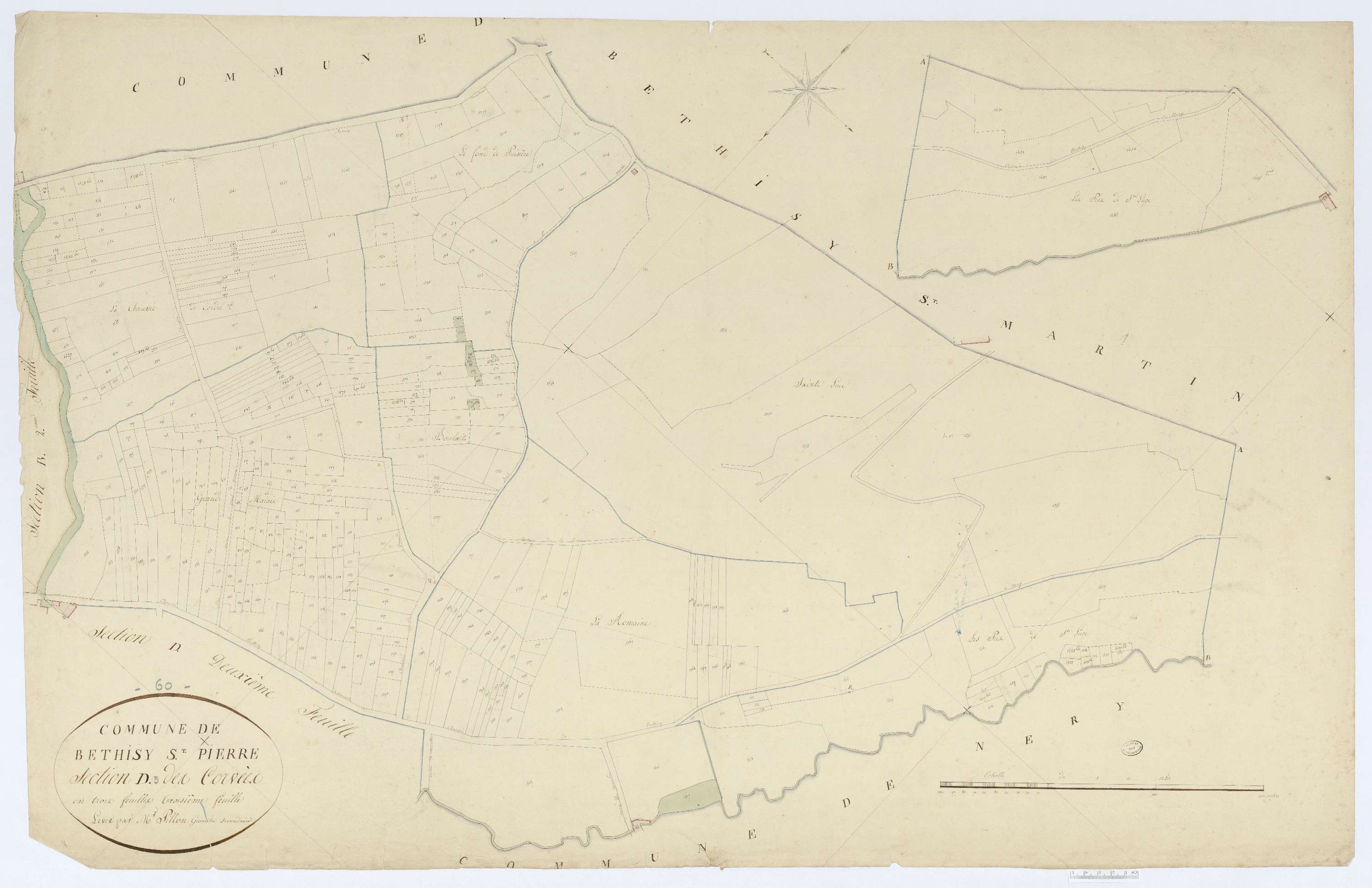 Béthisy-Saint-Pierre - Cadastre napoléonien, section D3