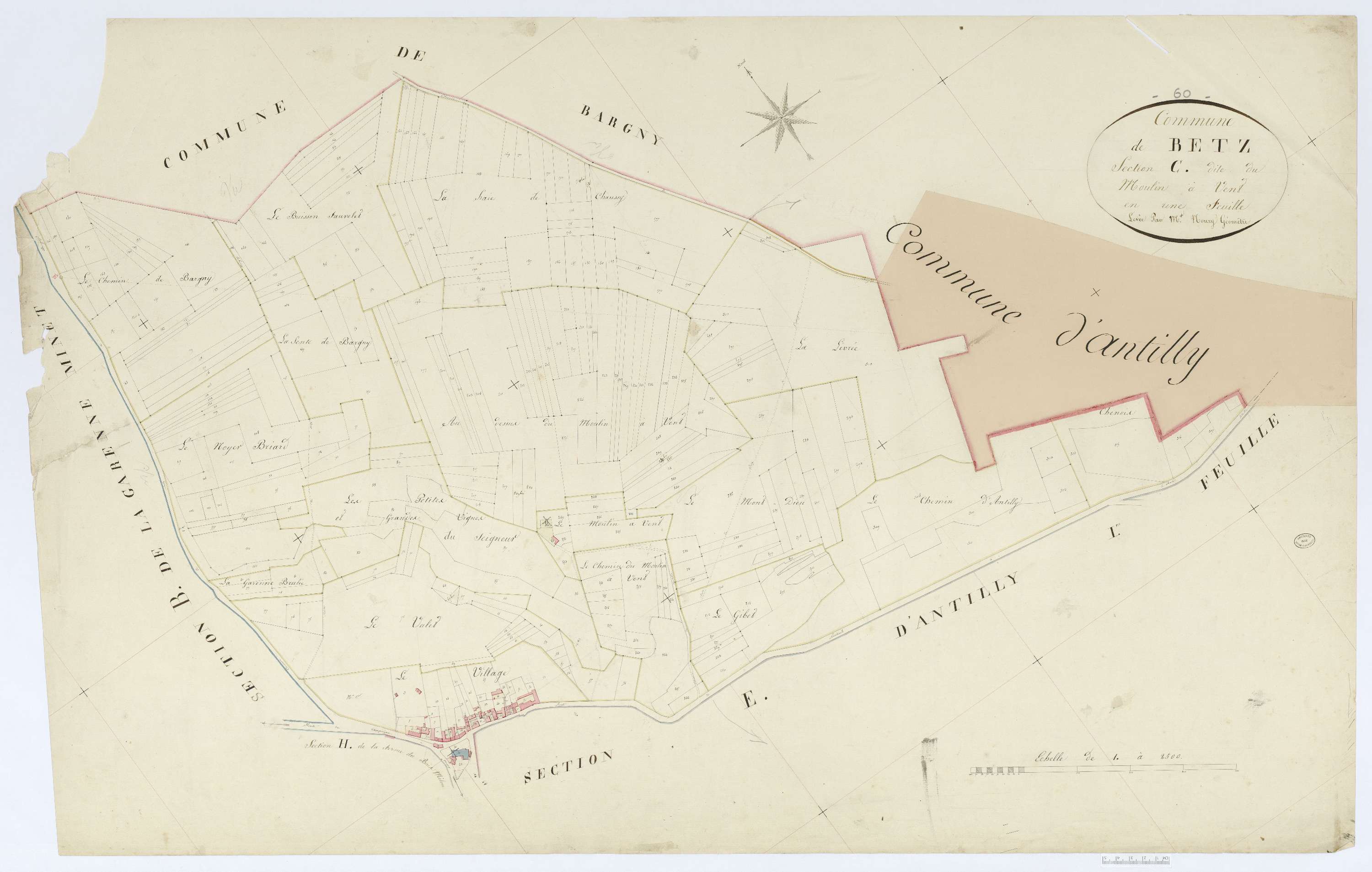 Betz - Cadastre napoléonien, section C, feuille unique