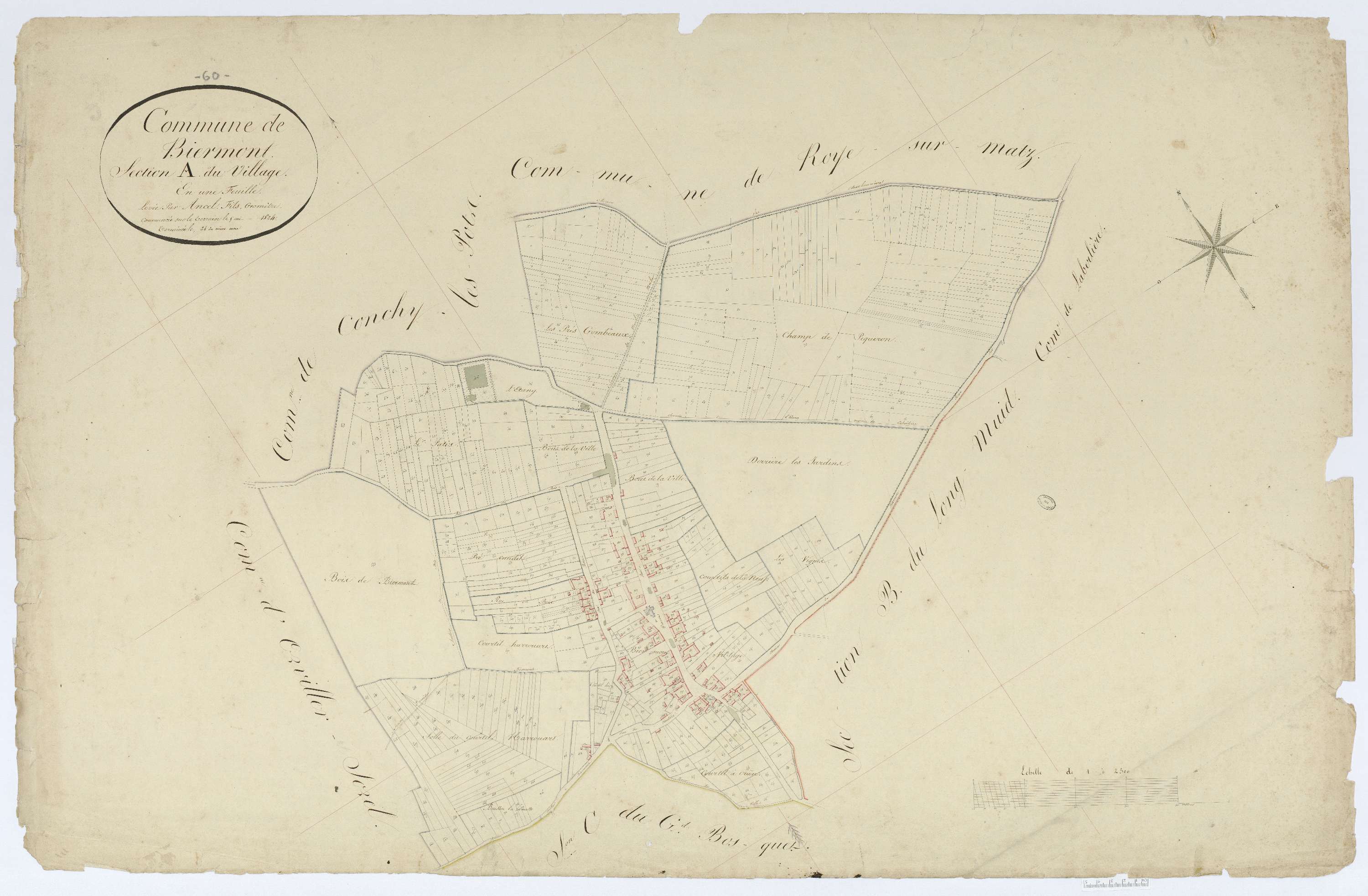 Biermont - Cadastre napoléonien, section A, feuille unique