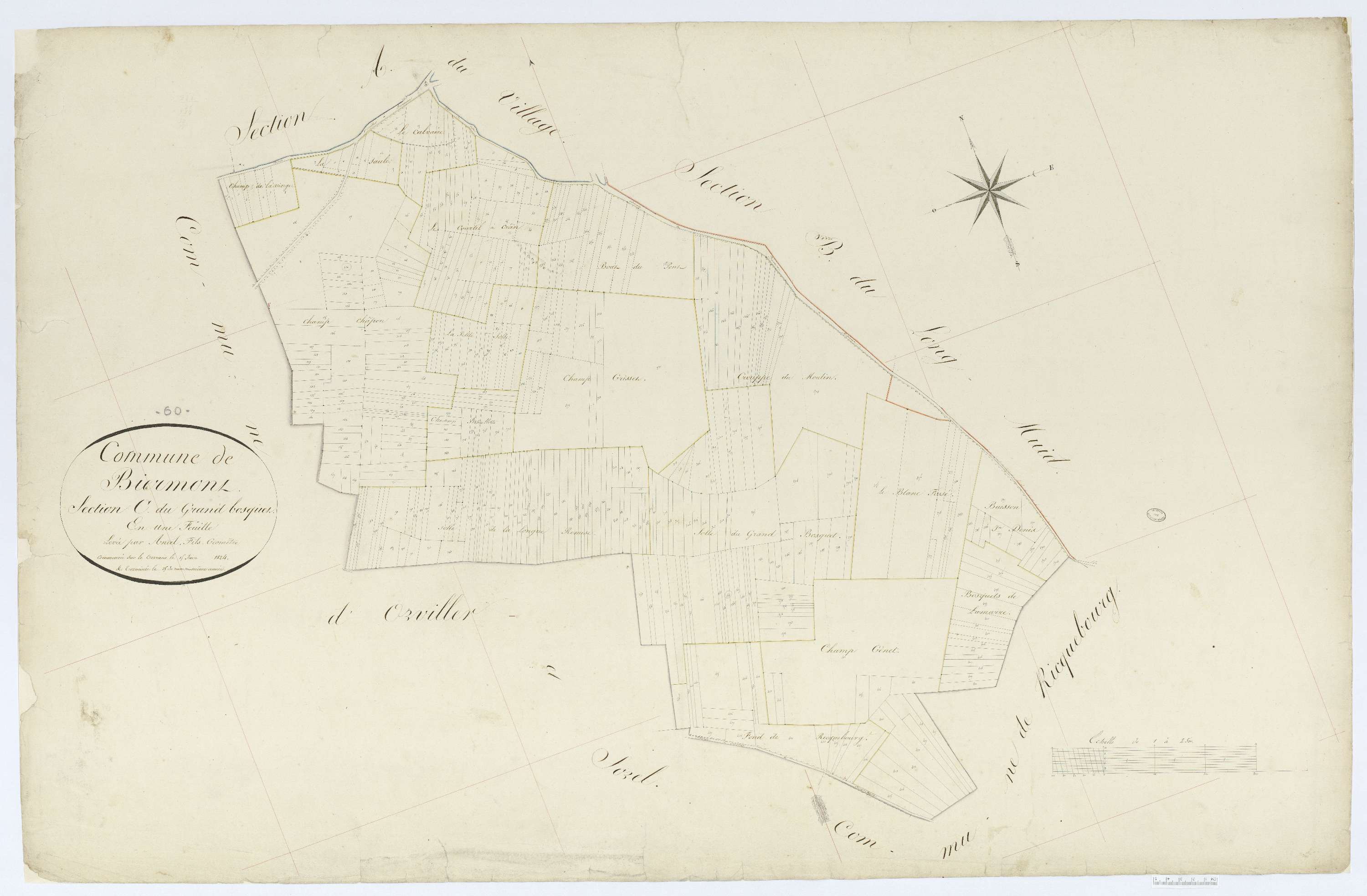 Biermont - Cadastre napoléonien, section C, feuille unique