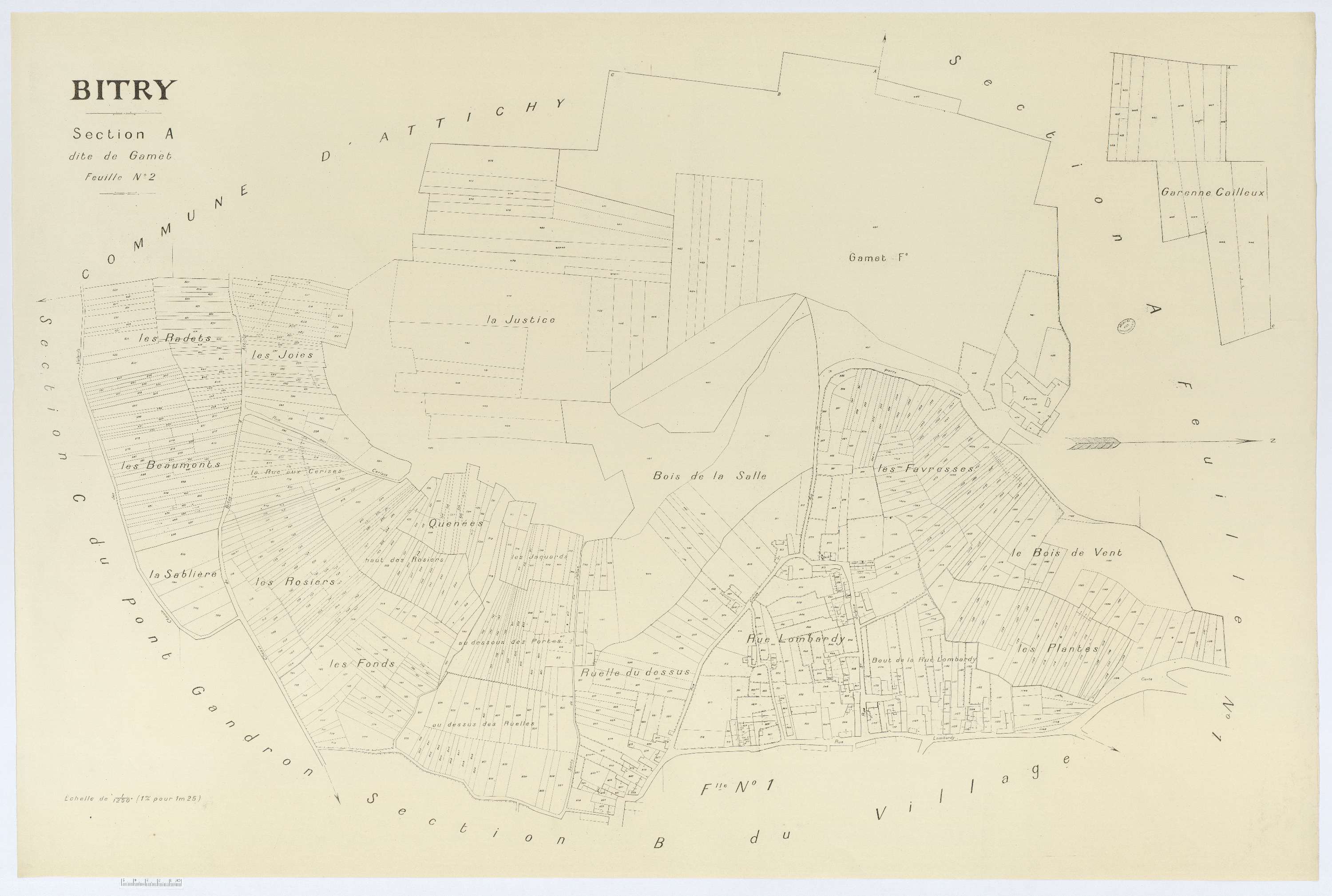 Bitry - Cadastre napoléonien (copie), section A2