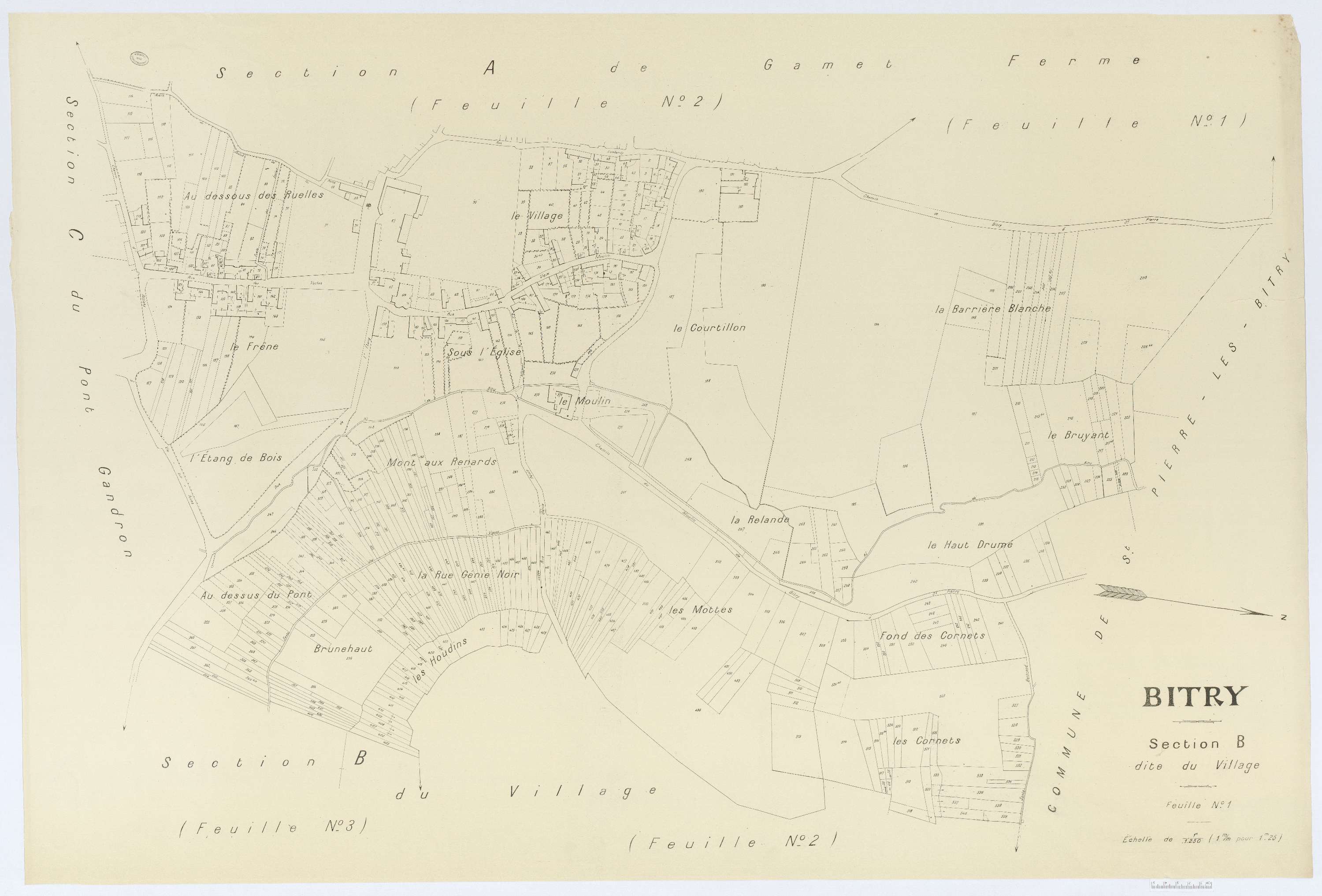 Bitry - Cadastre napoléonien (copie), section B1