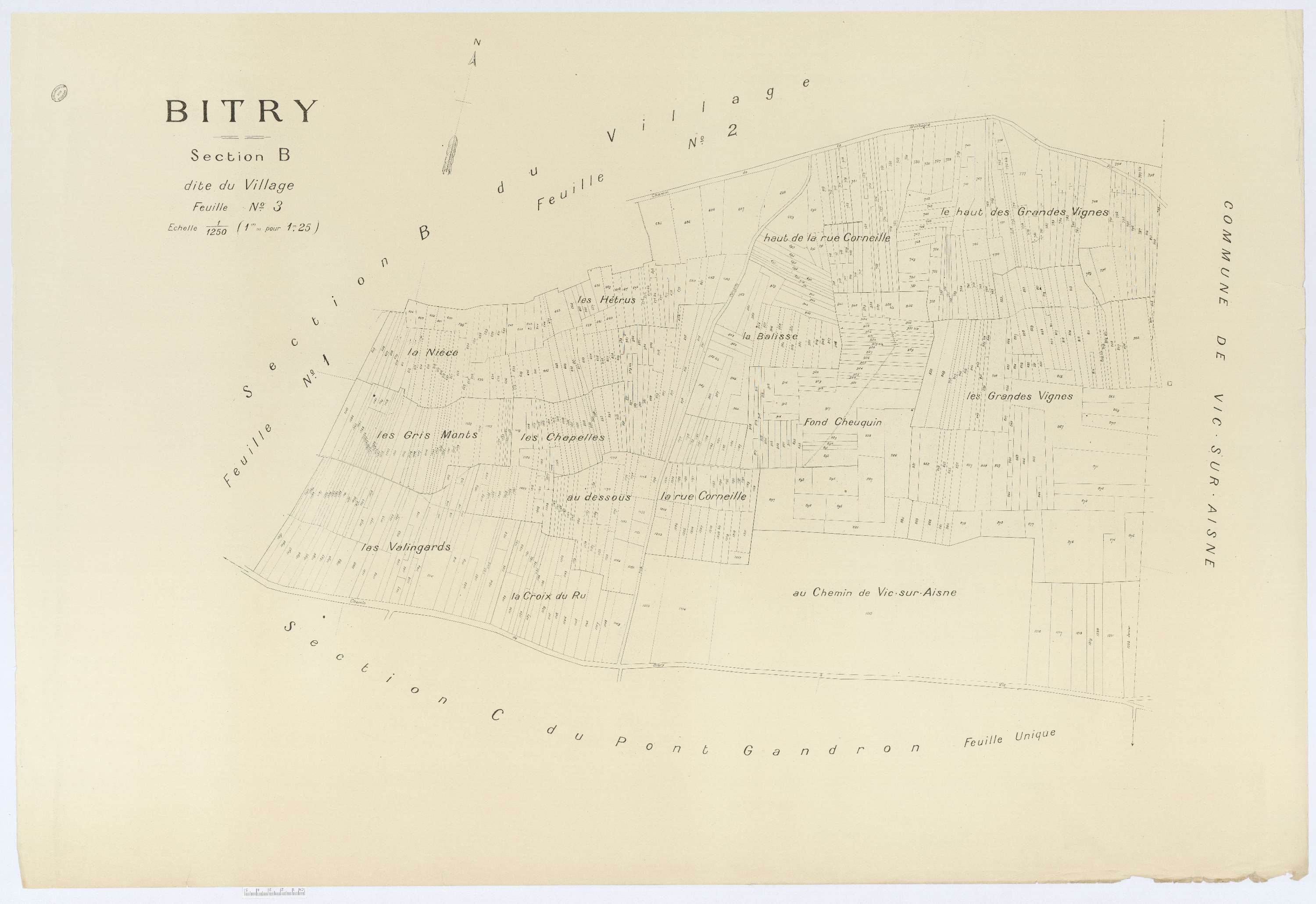Bitry - Cadastre napoléonien (copie), section B3