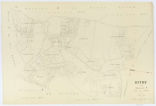 Bitry - Cadastre napoléonien (copie), section B1