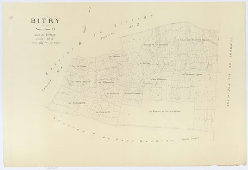 Bitry - Cadastre napoléonien (copie), section B3