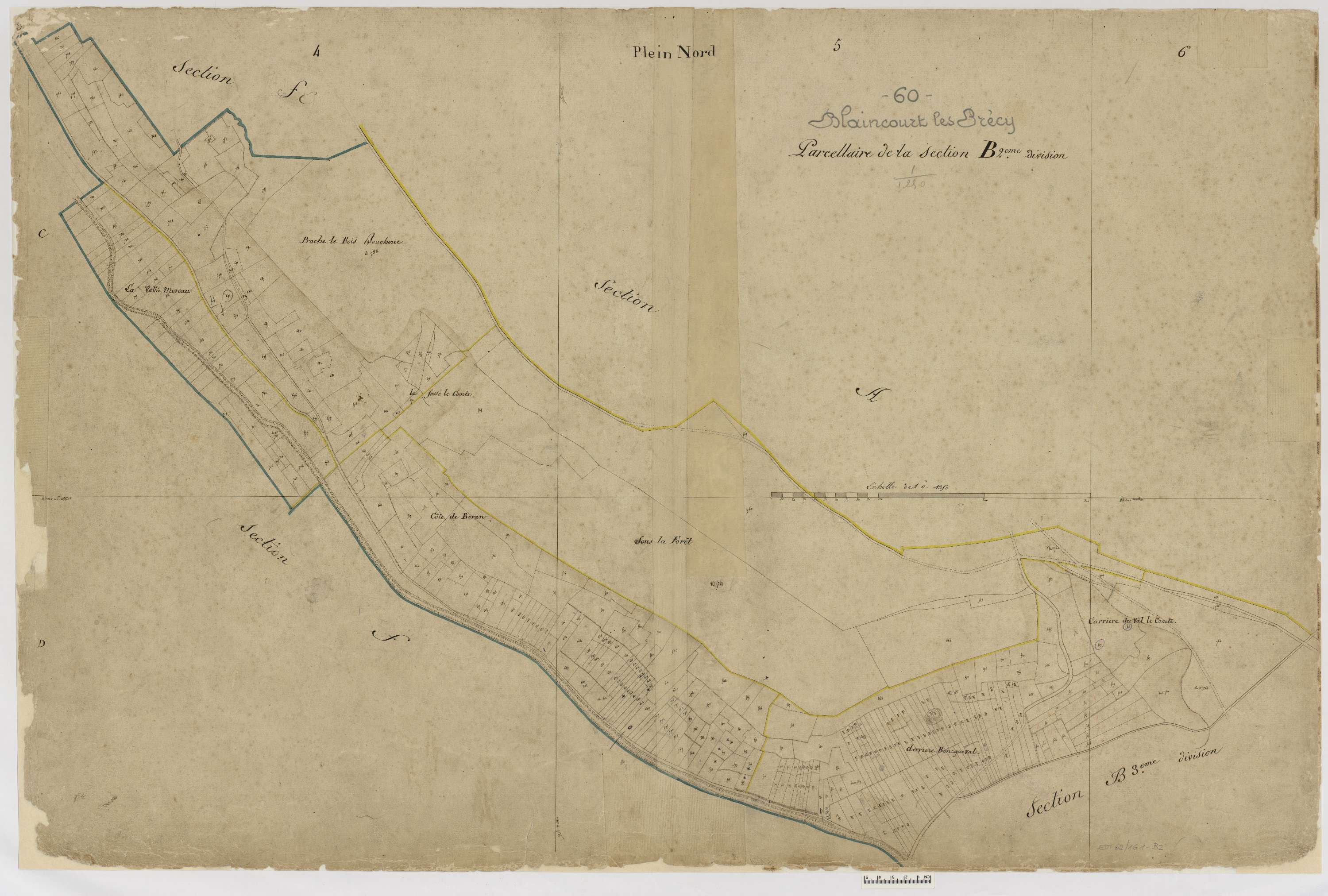 Blaincourt-lès-Précy - Cadastre napoléonien, section B2