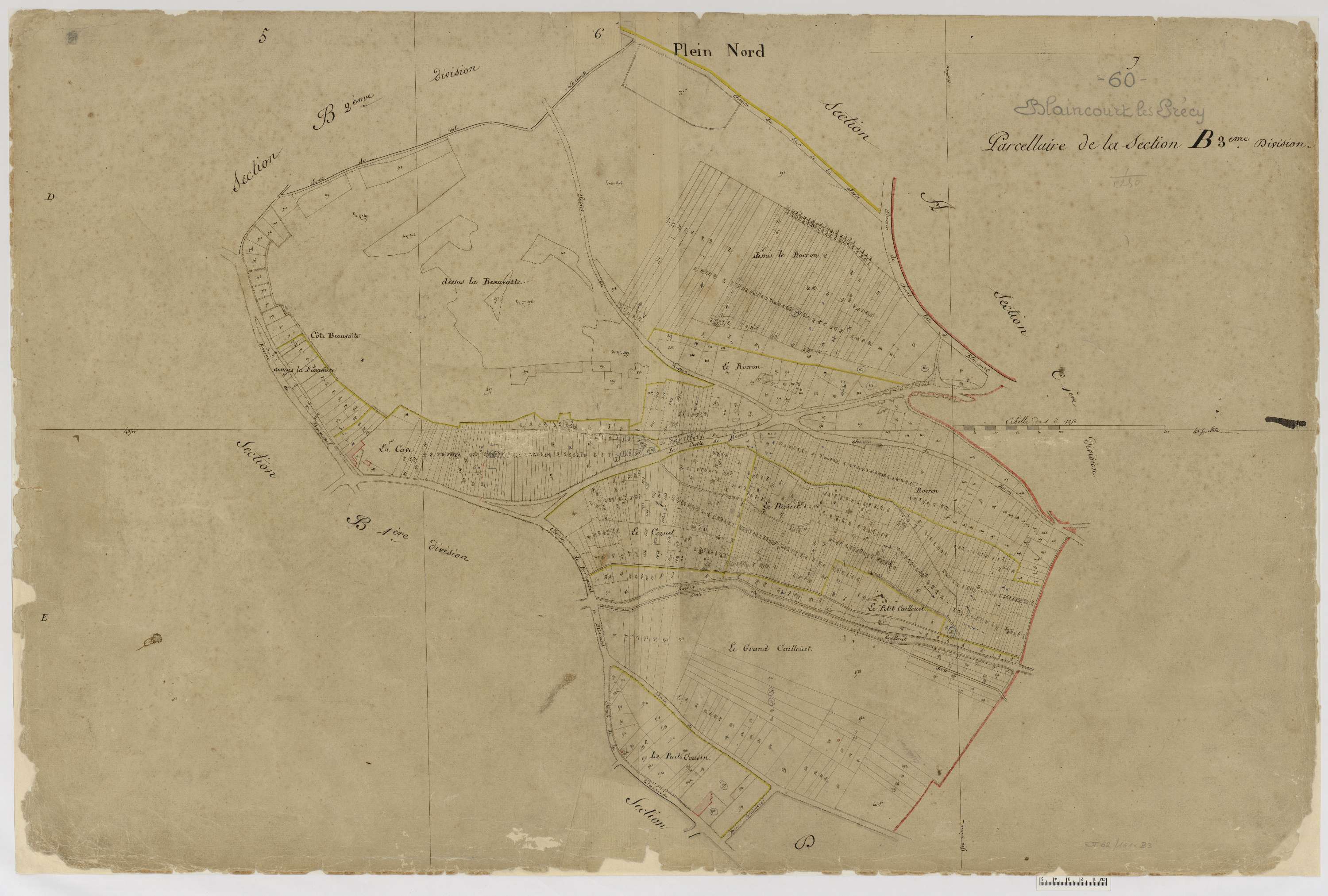 Blaincourt-lès-Précy - Cadastre napoléonien, section B3