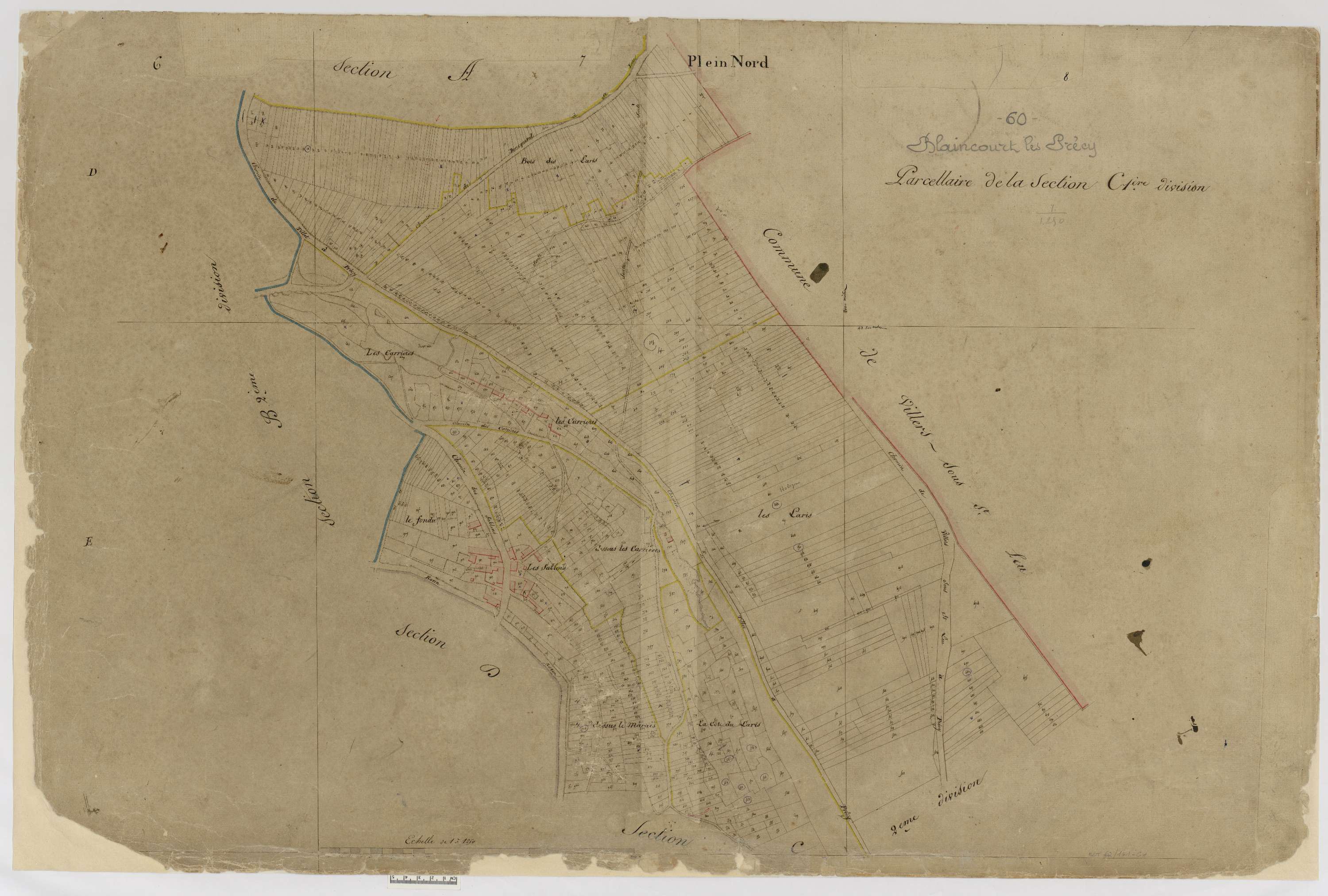 Blaincourt-lès-Précy - Cadastre napoléonien, section C1