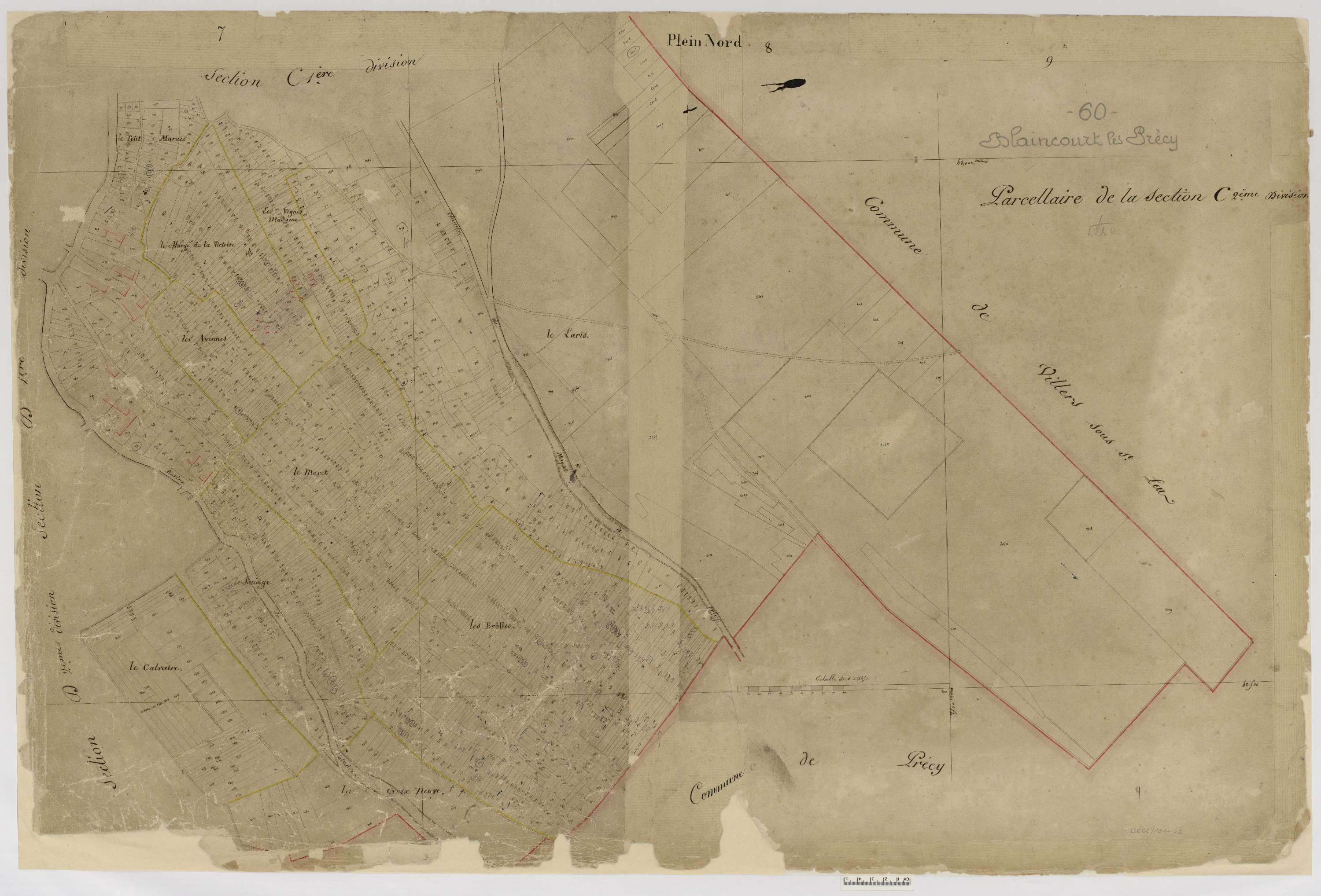 Blaincourt-lès-Précy - Cadastre napoléonien, section C2