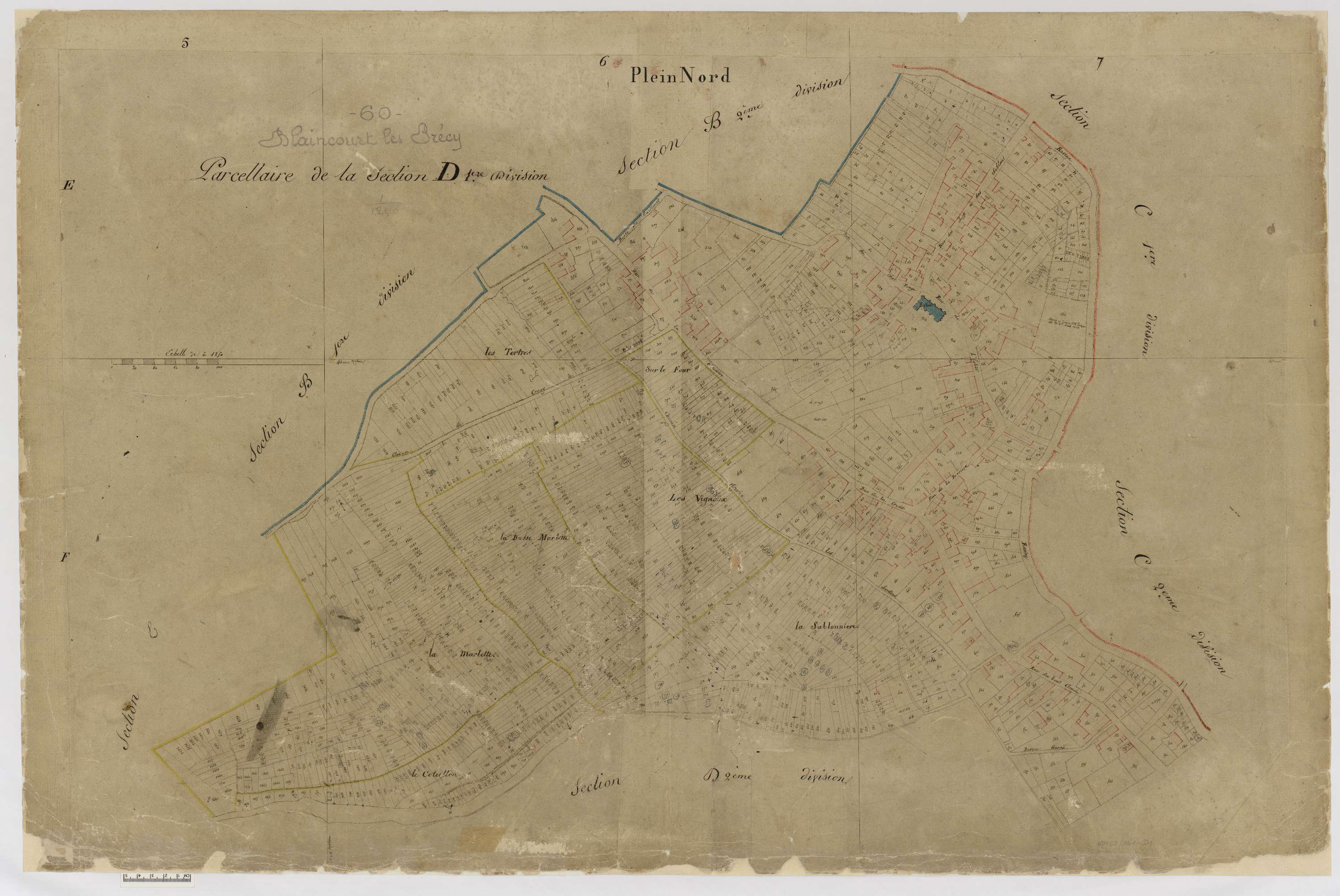 Blaincourt-lès-Précy - Cadastre napoléonien, section D1