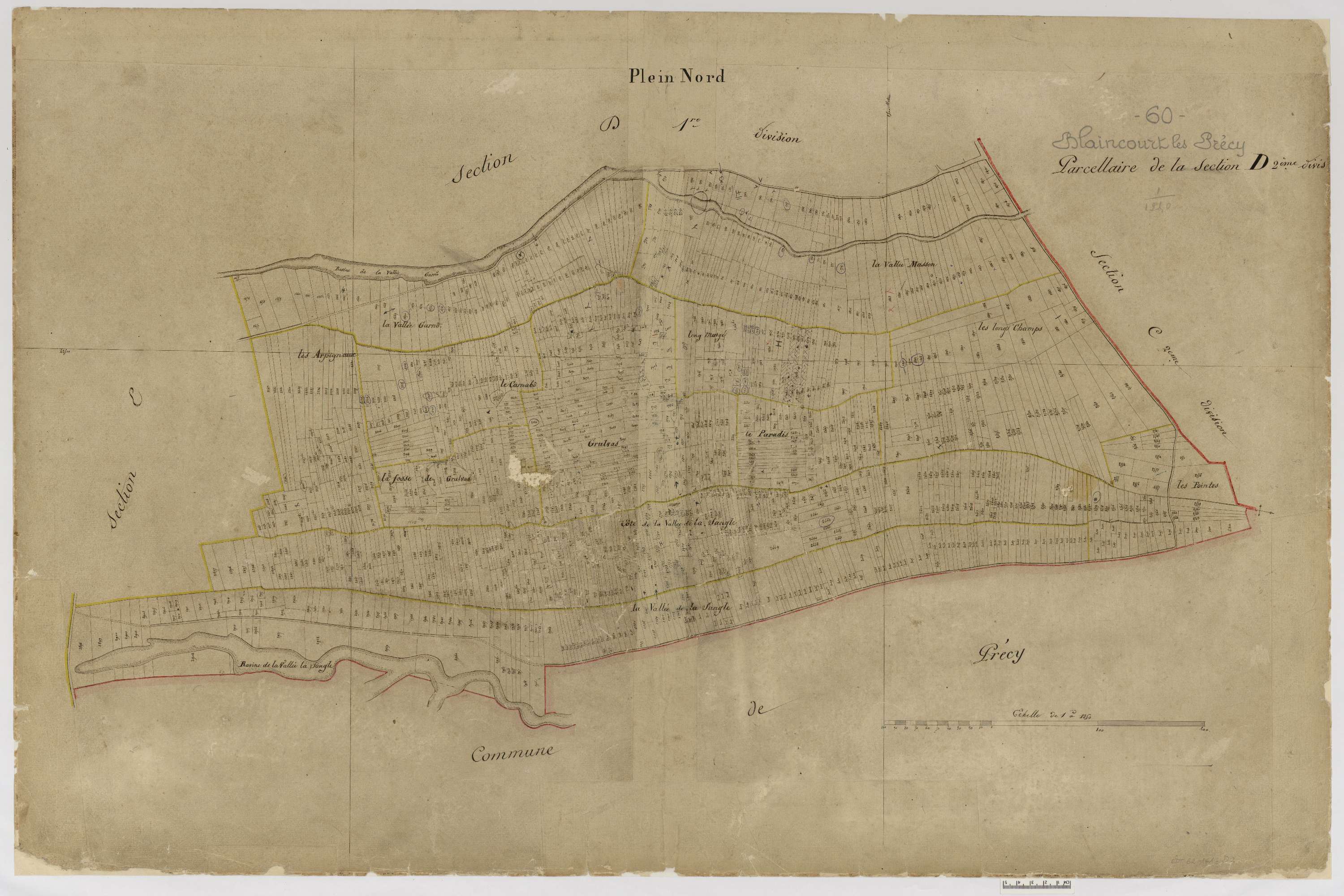 Blaincourt-lès-Précy - Cadastre napoléonien, section D2