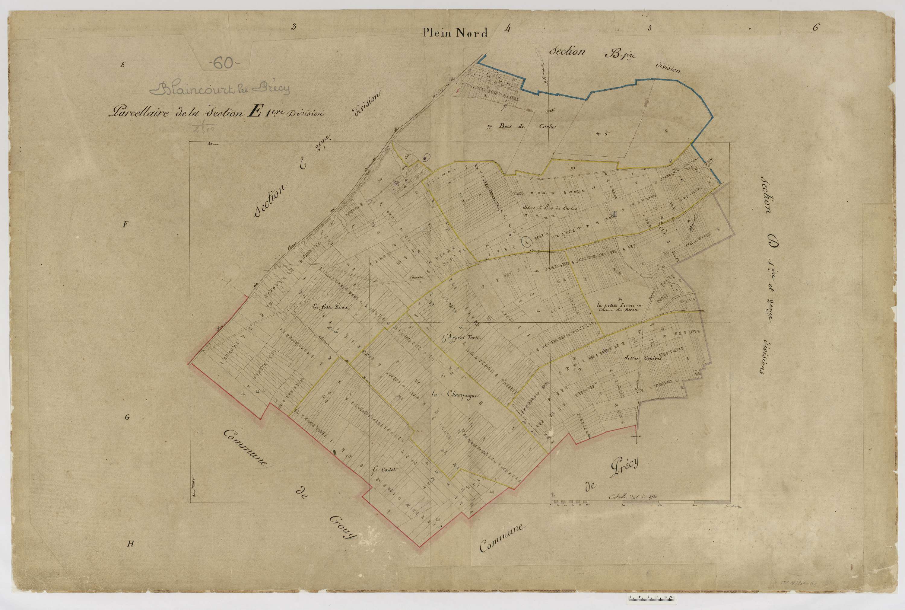 Blaincourt-lès-Précy - Cadastre napoléonien, section E1